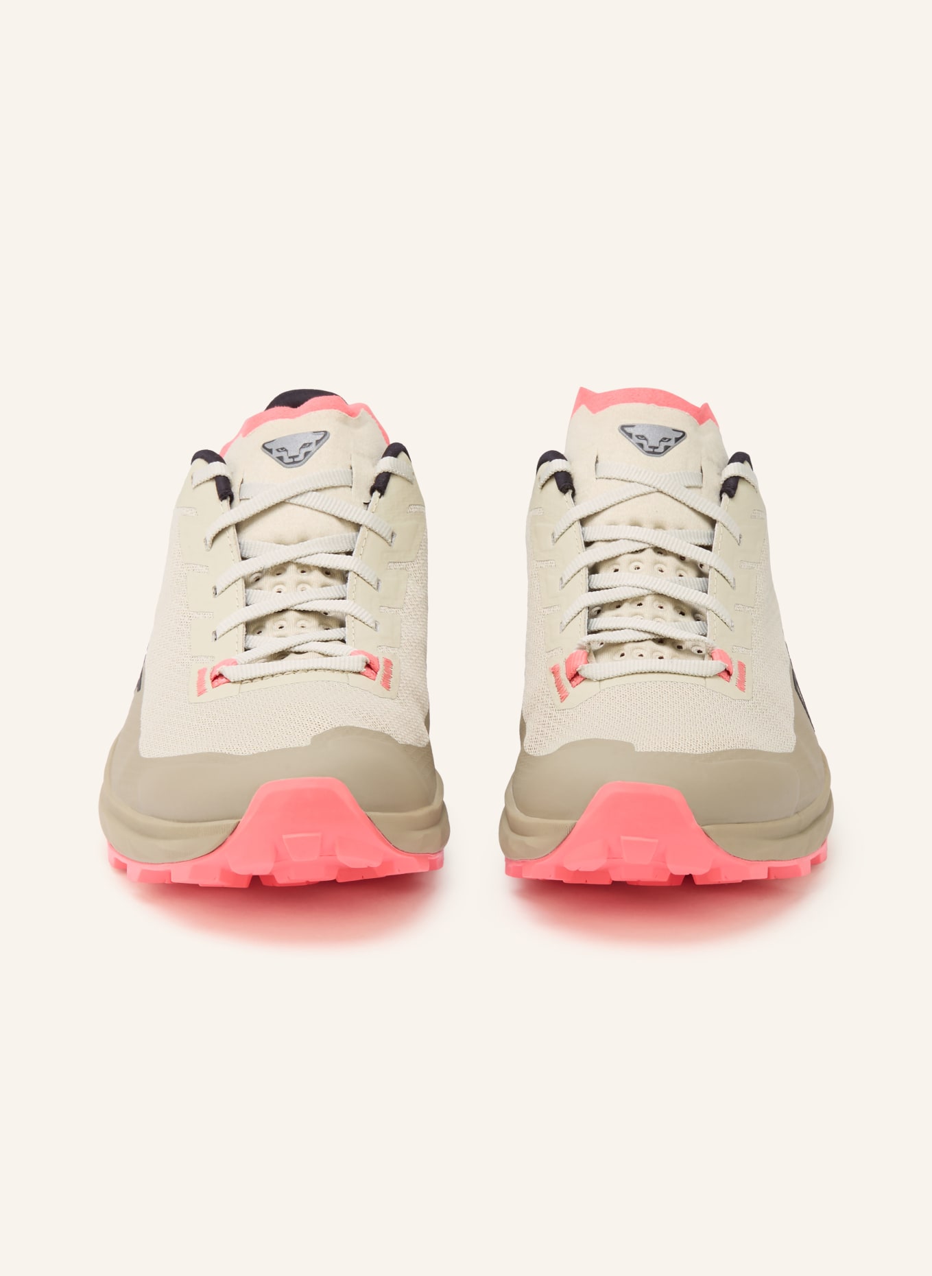 DYNAFIT Trailrunning-Schuhe ULTRA: BEIGE / HELLROT / SCHWARZ