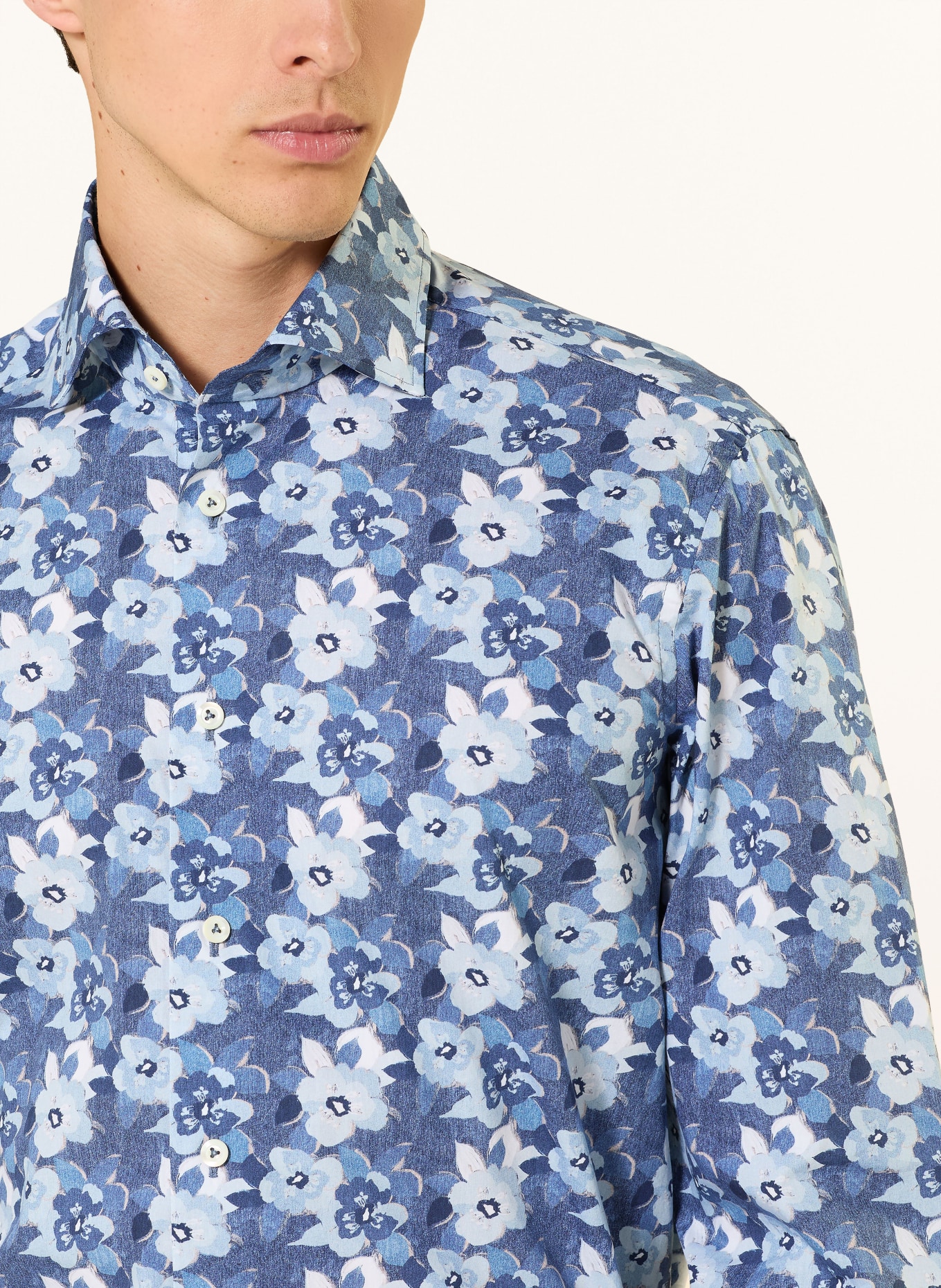 van Laack Hemd VL-RIVARA-TF Tailor Fit: BLAU / HELLBLAU / WEISS