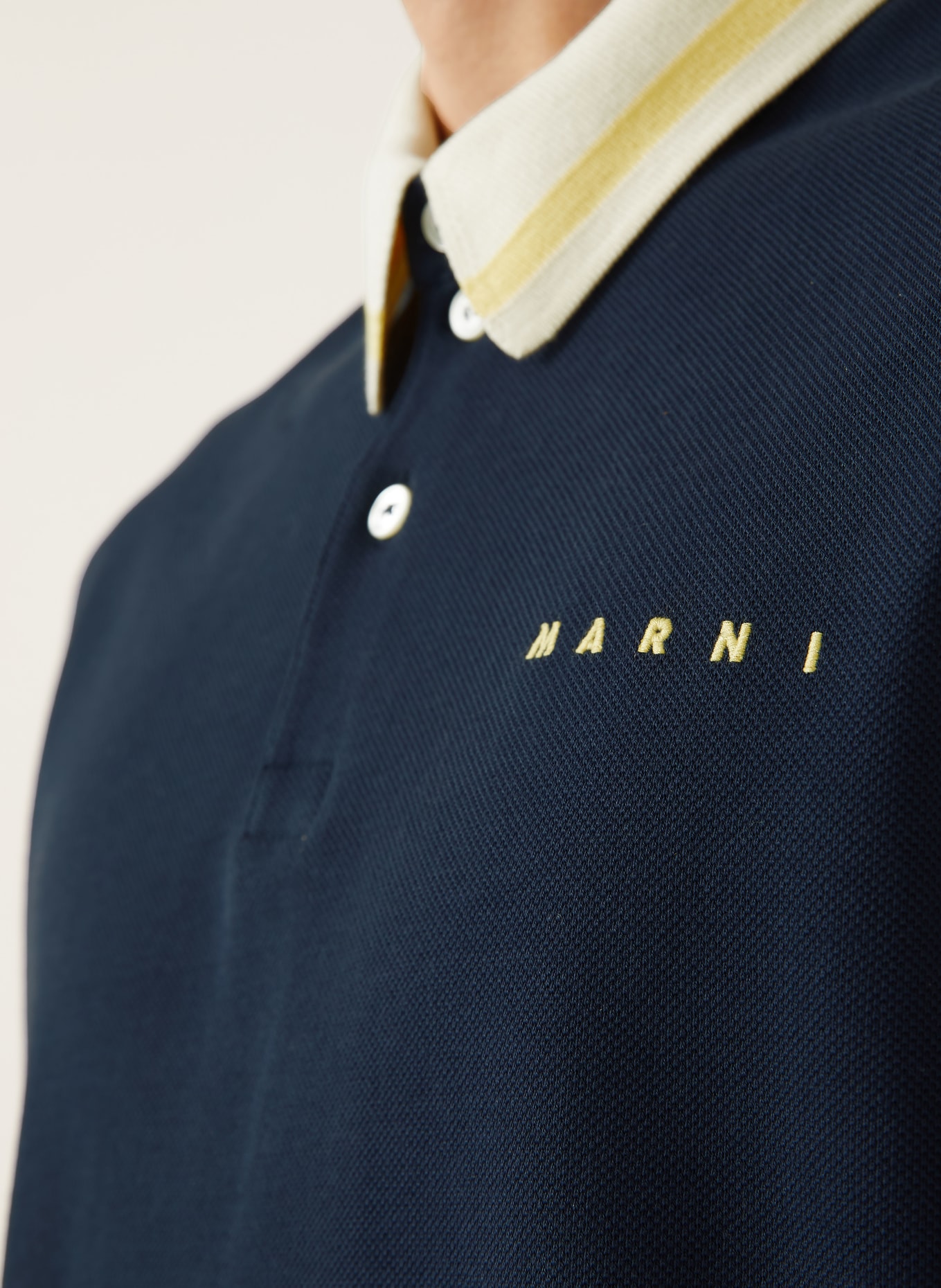 MARNI Piqué-Poloshirt: DUNKELBLAU