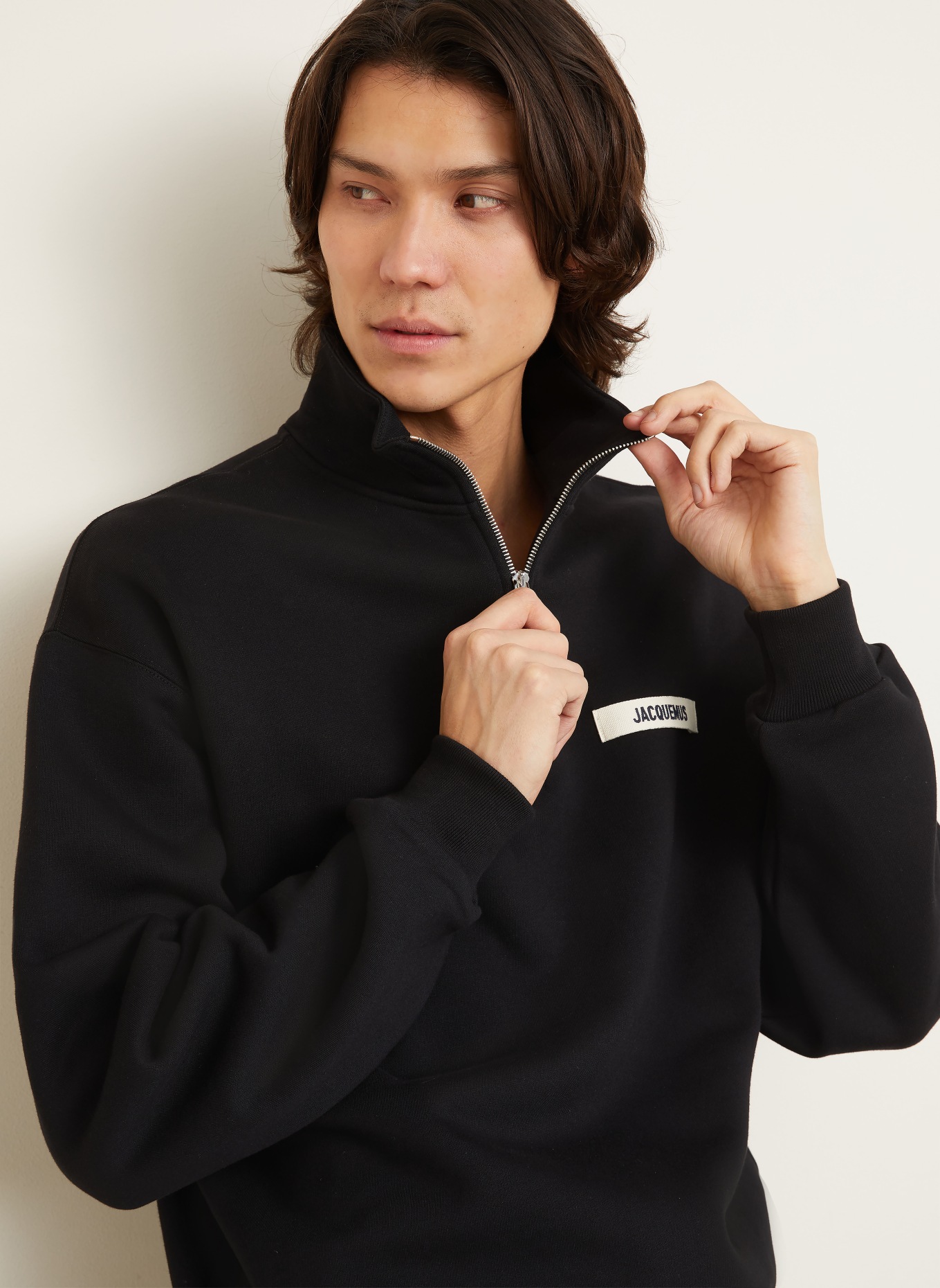 JACQUEMUS Sweat-Troyer LE CAMIONNEUR GROS GRAIN: SCHWARZ