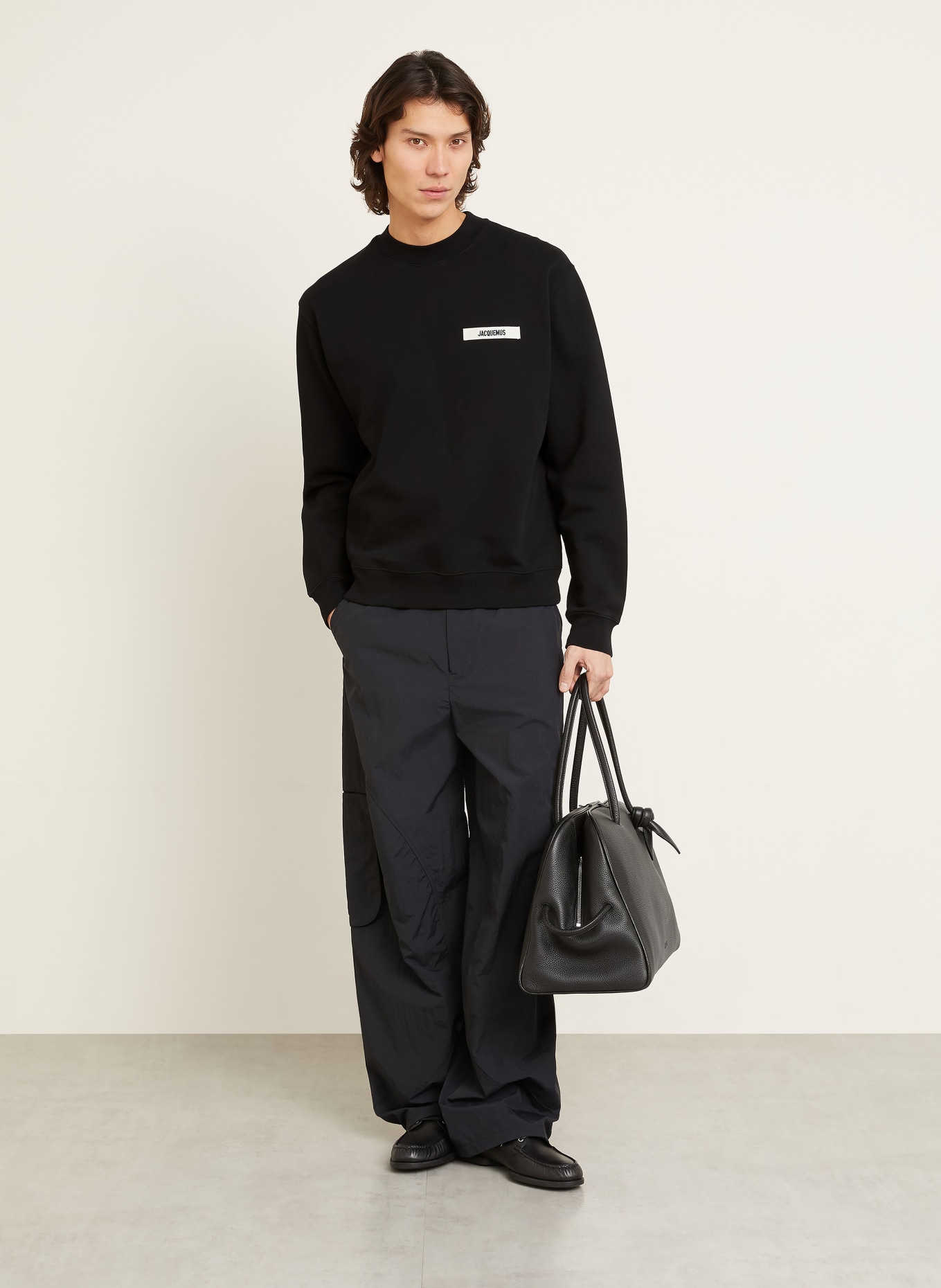 JACQUEMUS Sweatshirt LE SWEATSHIRT GROS GRAIN: SCHWARZ