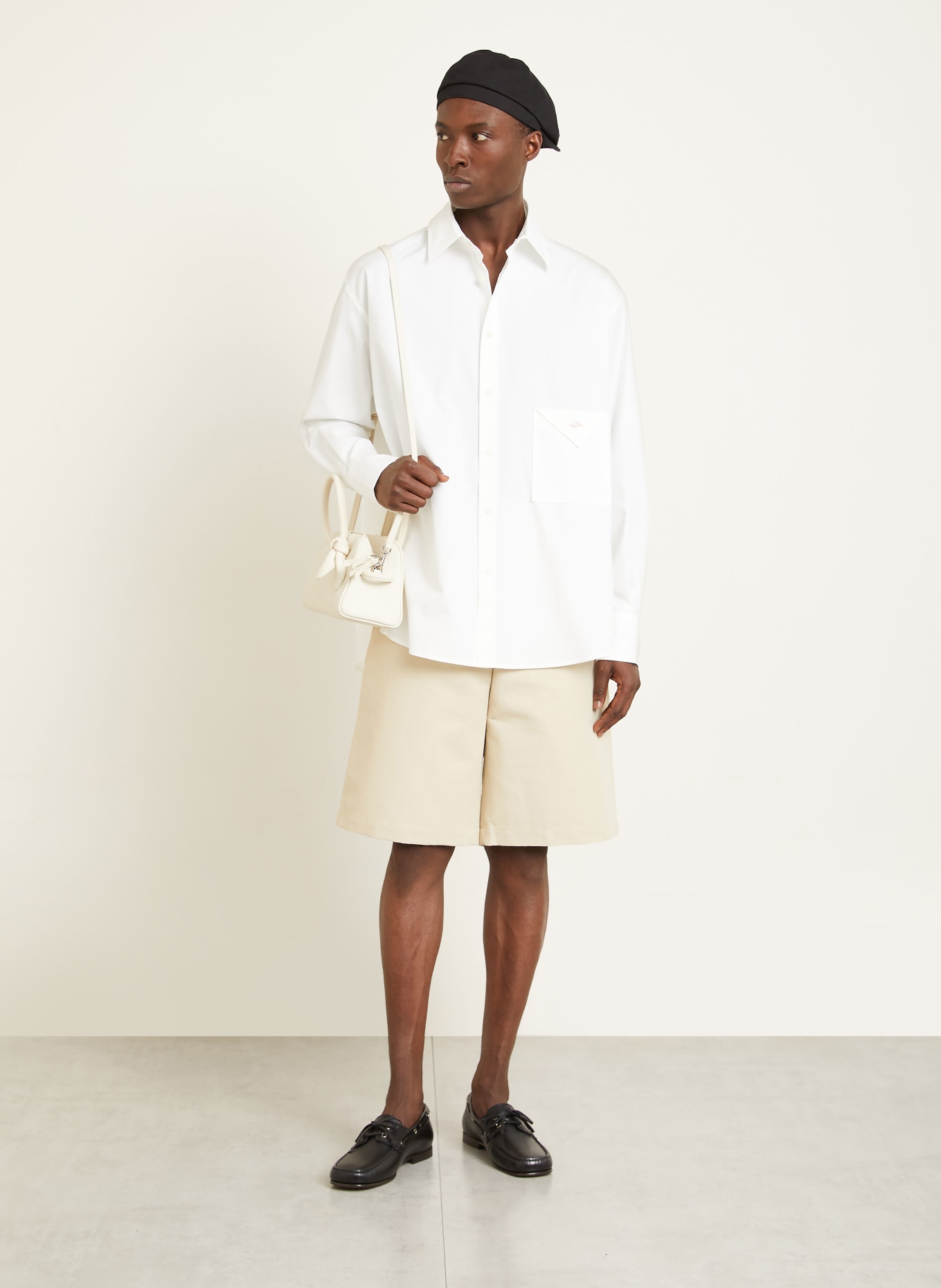 JACQUEMUS Chemise LA CHEMISE NAPPE Coupe confortable: BLANC