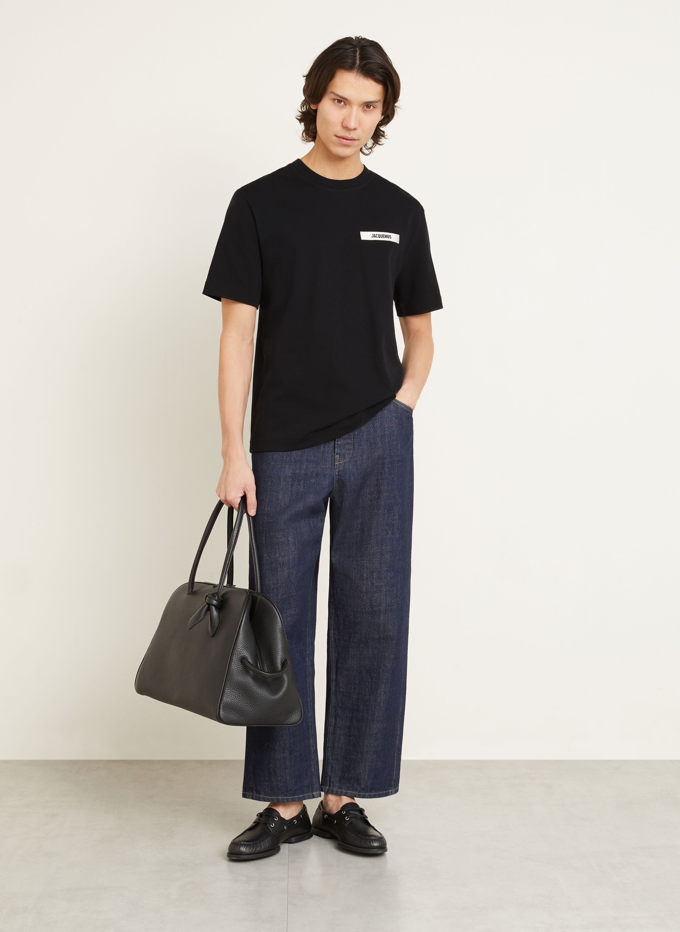 JACQUEMUS T-Shirt LE TSHIRT GROS GRAIN: SCHWARZ