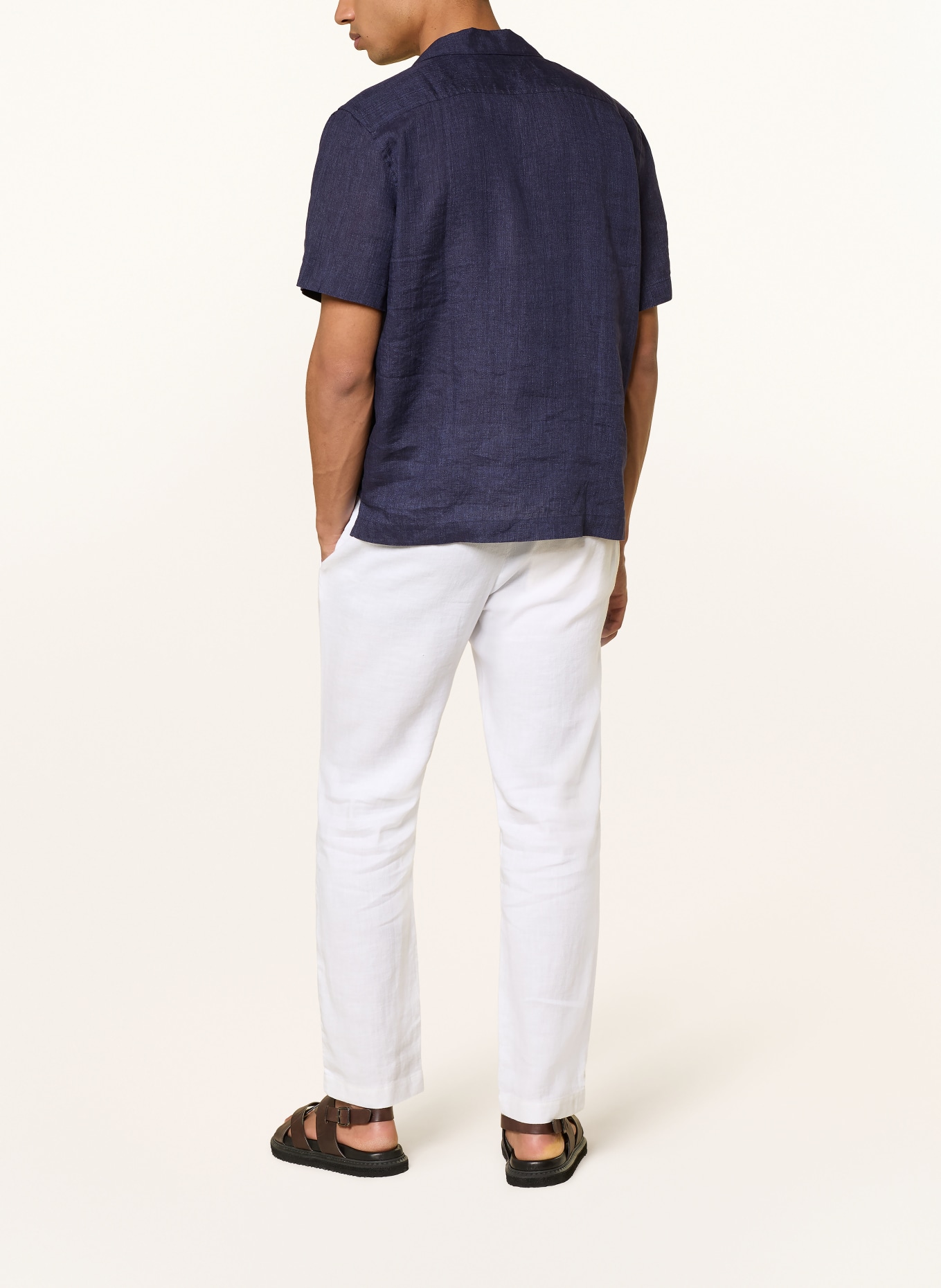 FRESCOBOL CARIOCA Chino OSCAR Regular Fit mit Leinen: WEISS