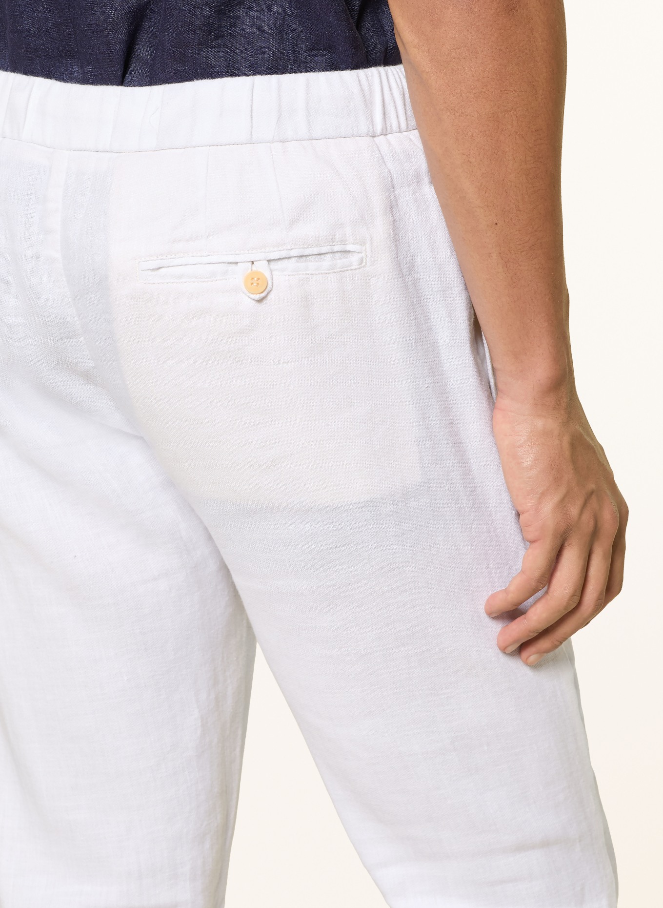 FRESCOBOL CARIOCA Chino OSCAR Regular Fit mit Leinen: WEISS