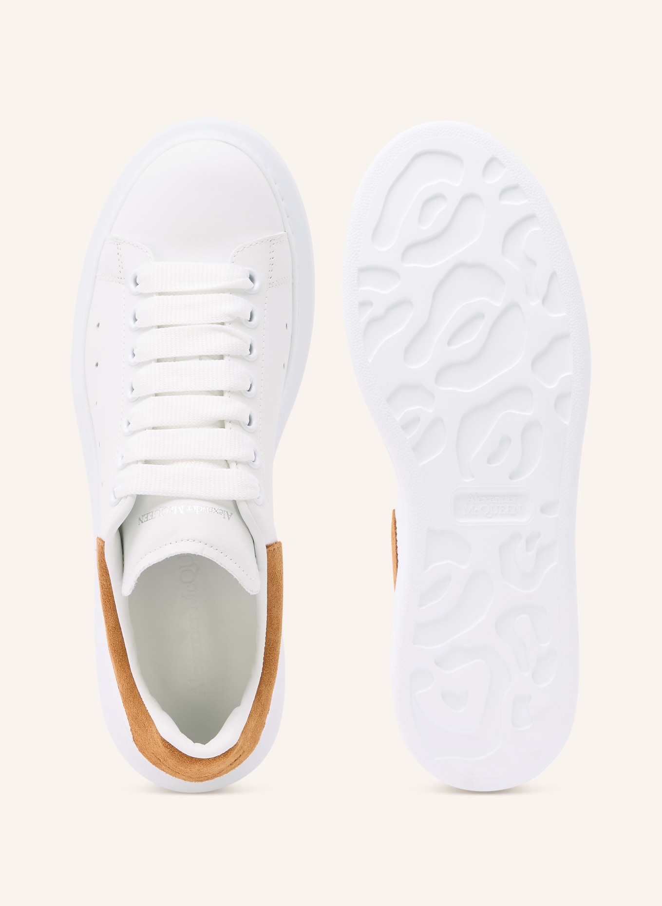 McQUEEN trampki: BIAŁY / CAMELOWY