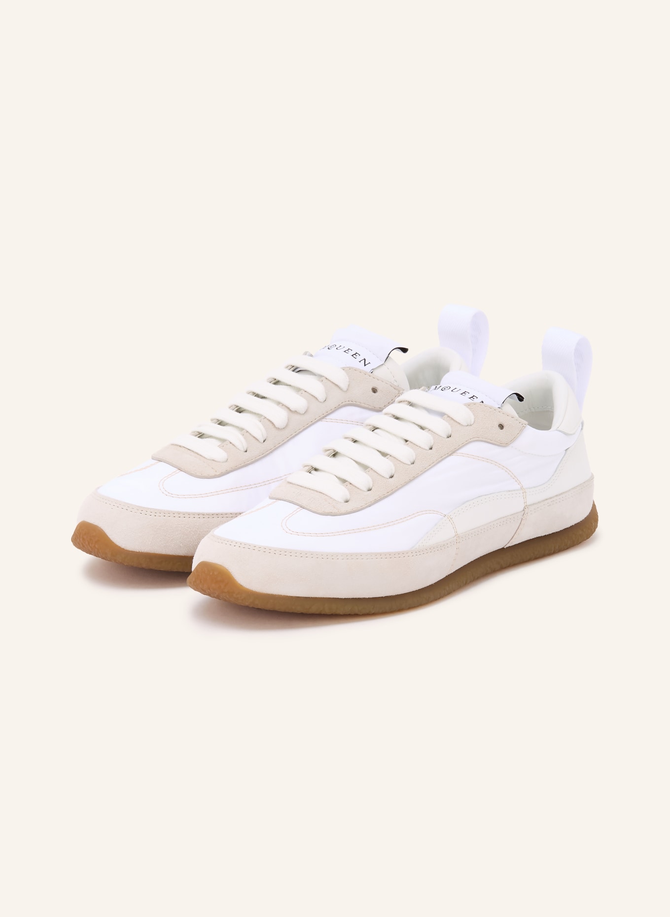 McQUEEN Sneaker: WEISS / HELLGRAU