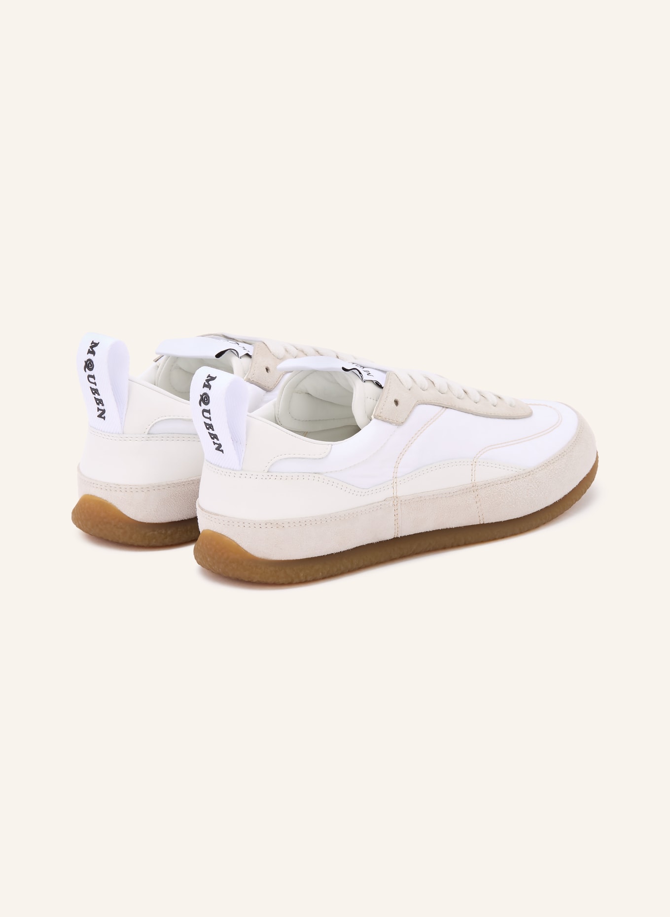 McQUEEN Sneaker: WEISS / HELLGRAU