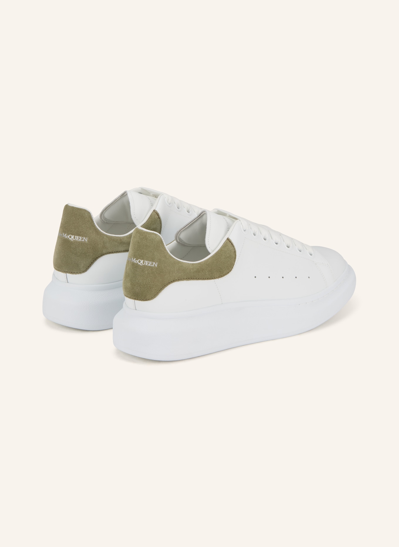 McQUEEN Sneaker: WEISS / OLIV