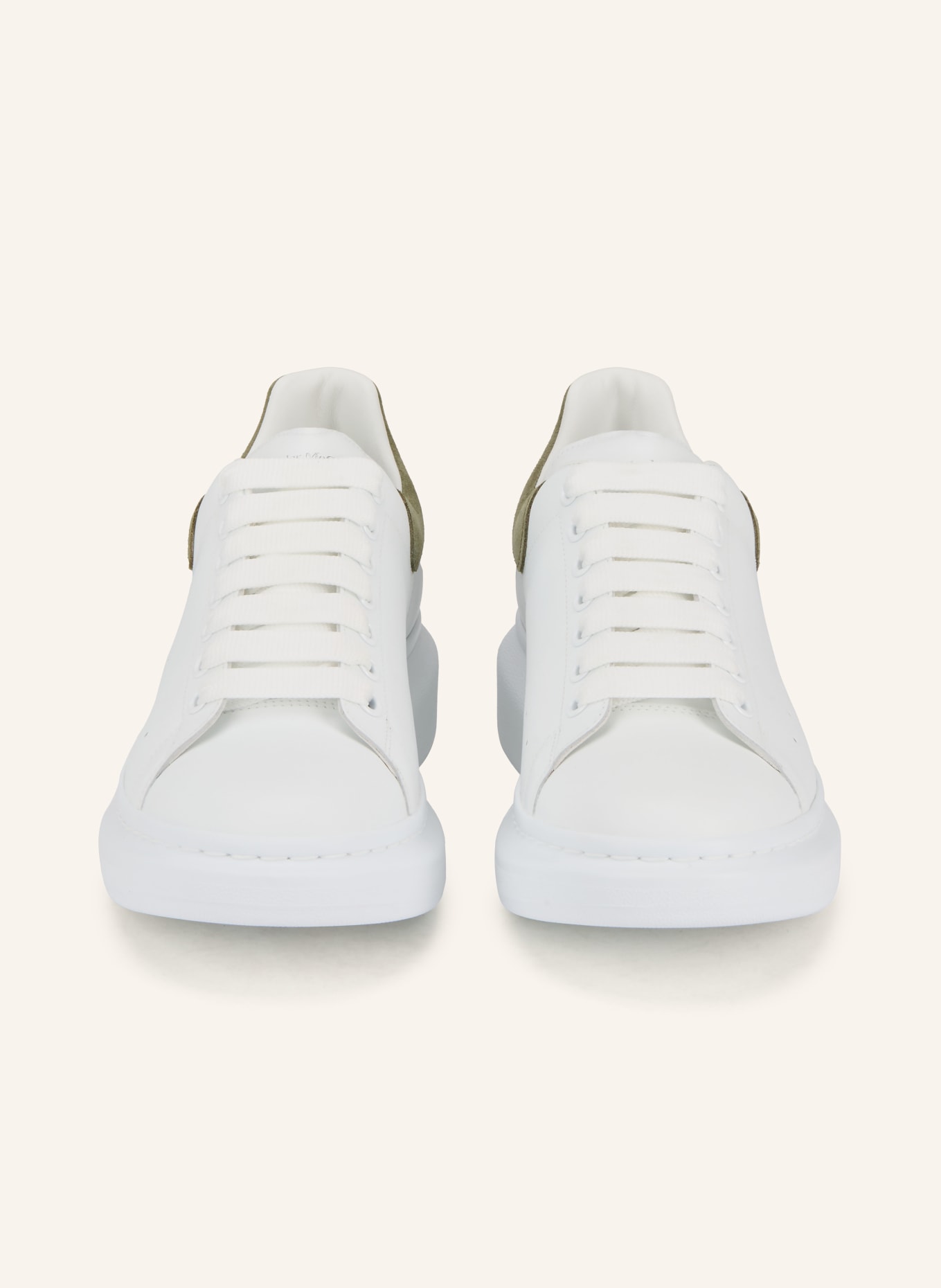 McQUEEN Sneaker: WEISS / OLIV