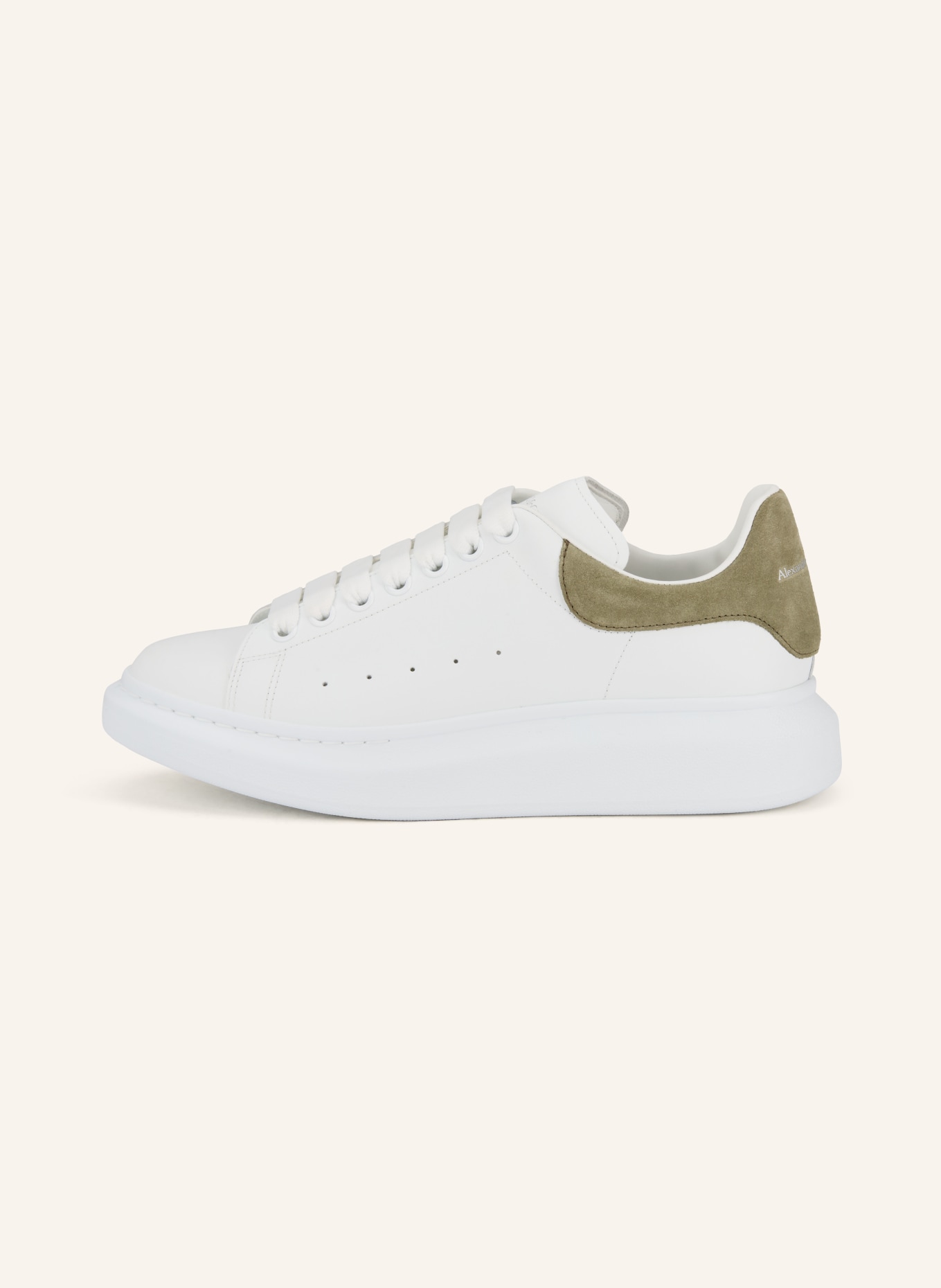 McQUEEN Sneaker: WEISS / OLIV