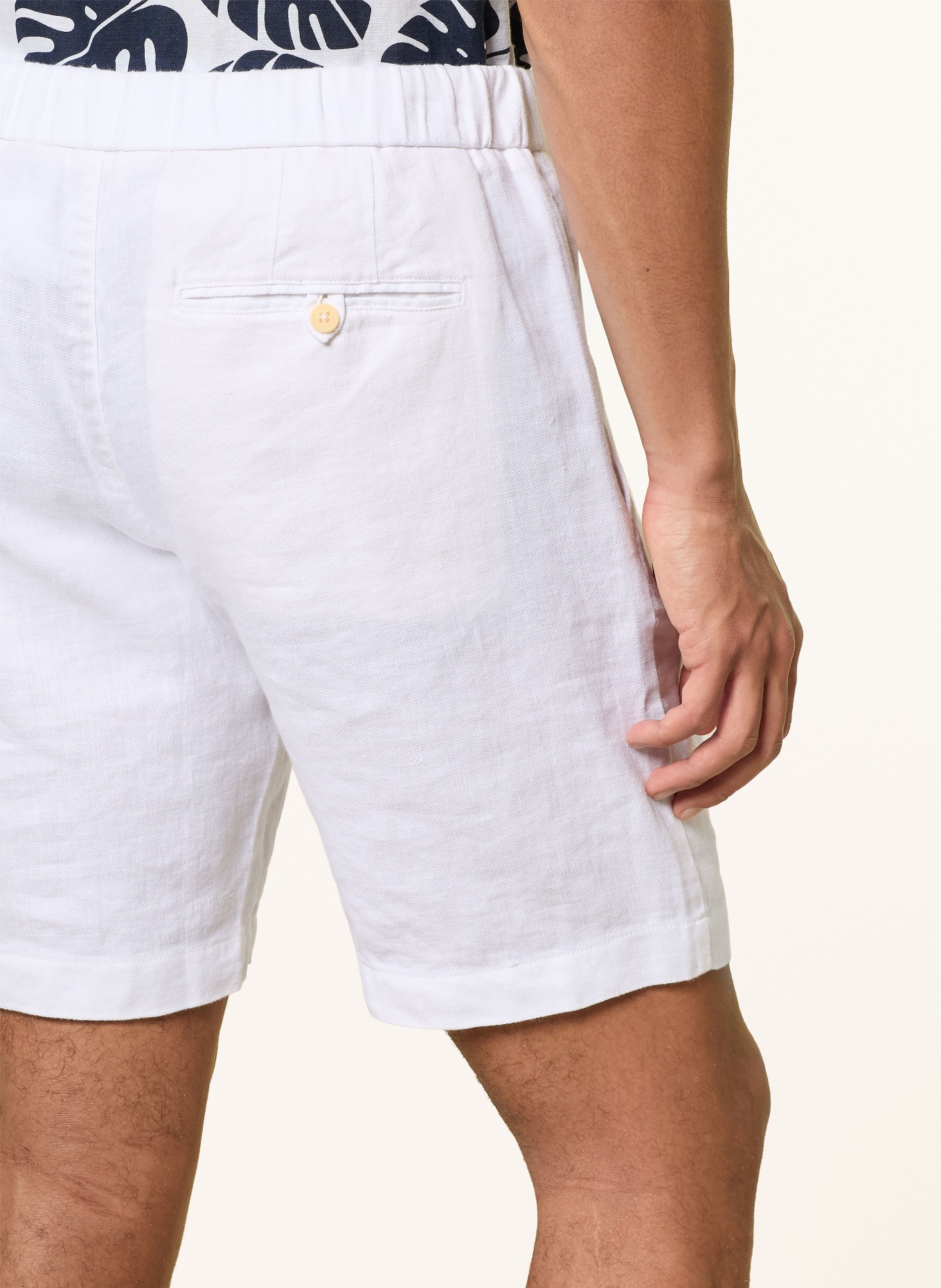 FRESCOBOL CARIOCA Shorts FELIPE mit Leinen: WEISS
