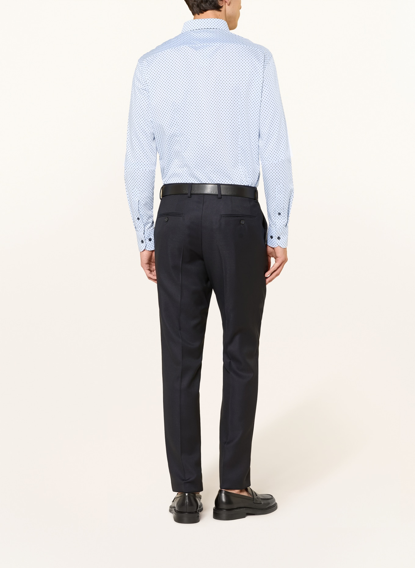 OLYMP Hemd Luxor modern fit: HELLBLAU / DUNKELGRAU