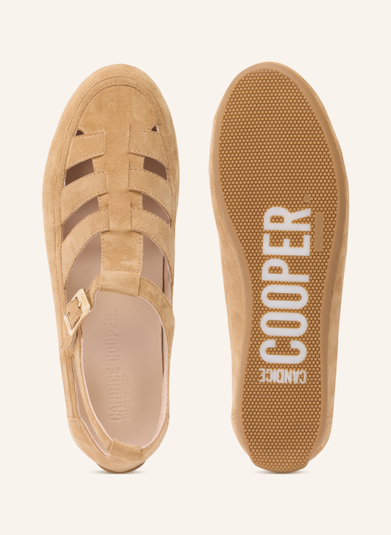 Candice Cooper ROCK T-BAR Sandals: BEIGE