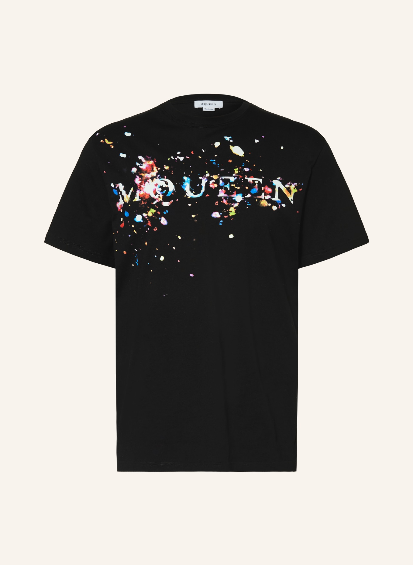 McQUEEN T-Shirt: SCHWARZ / ROT / WEISS