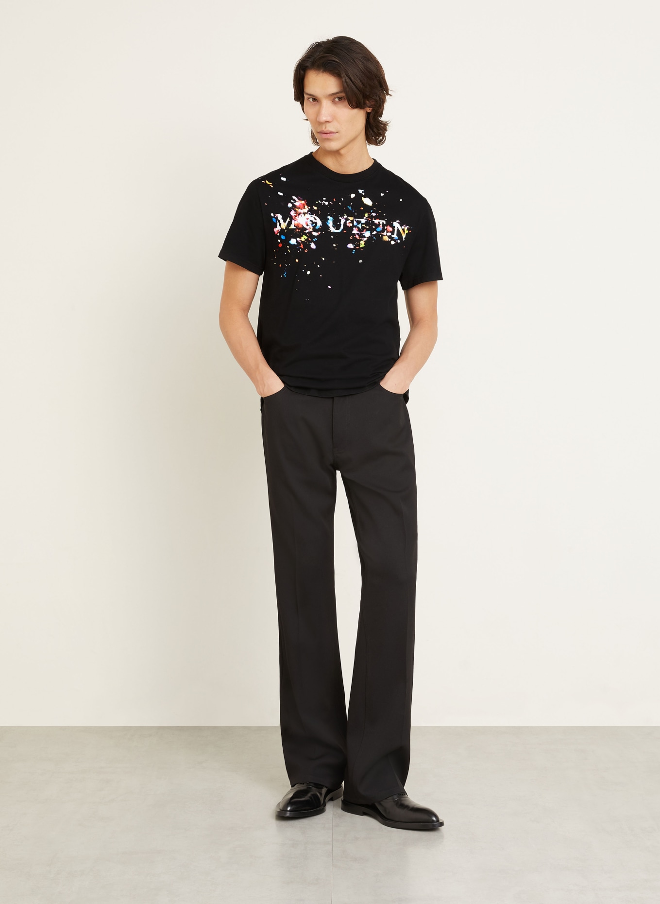 McQUEEN T-Shirt: SCHWARZ / ROT / WEISS