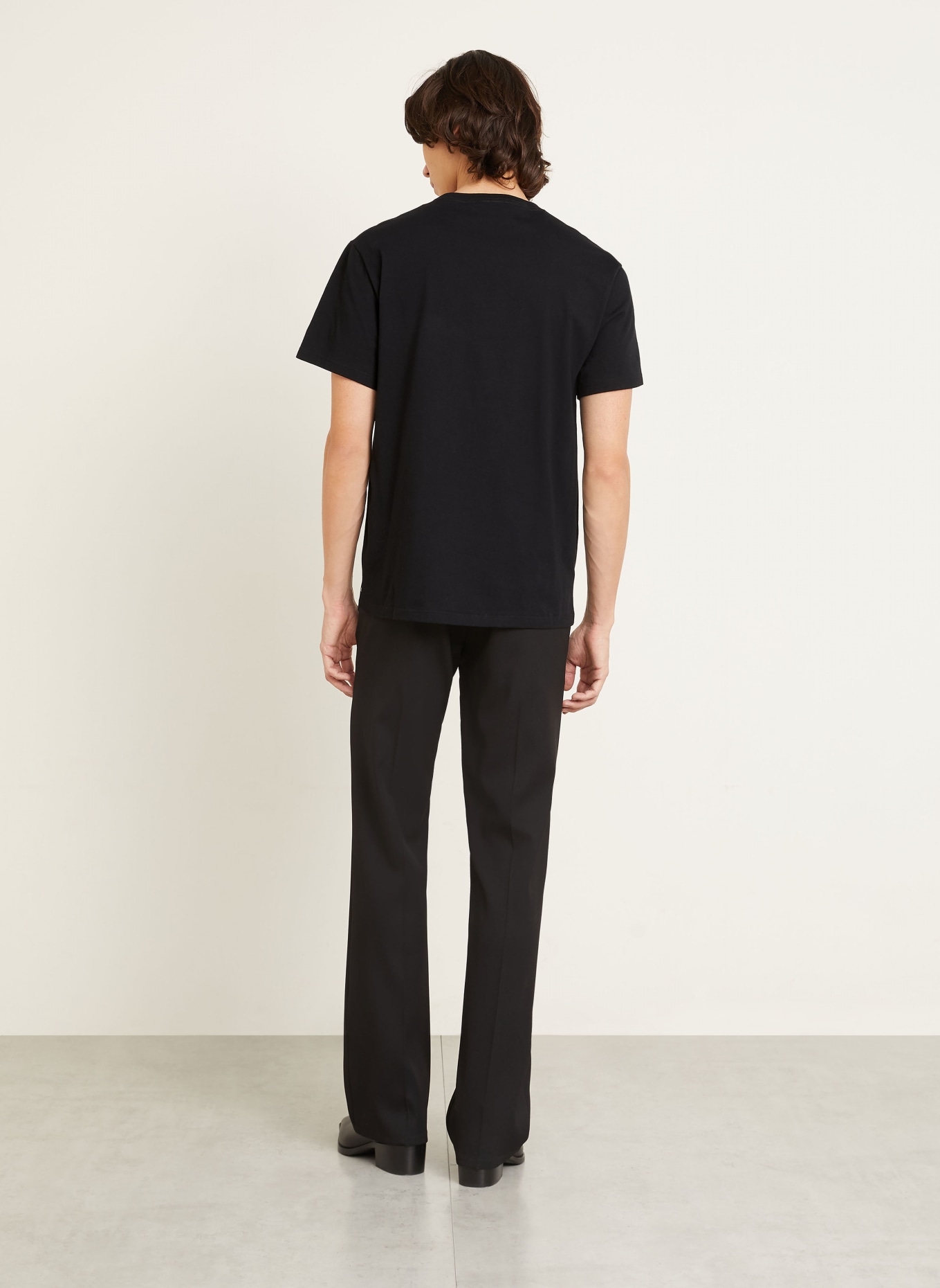 McQUEEN T-shirt: BLACK / WHITE