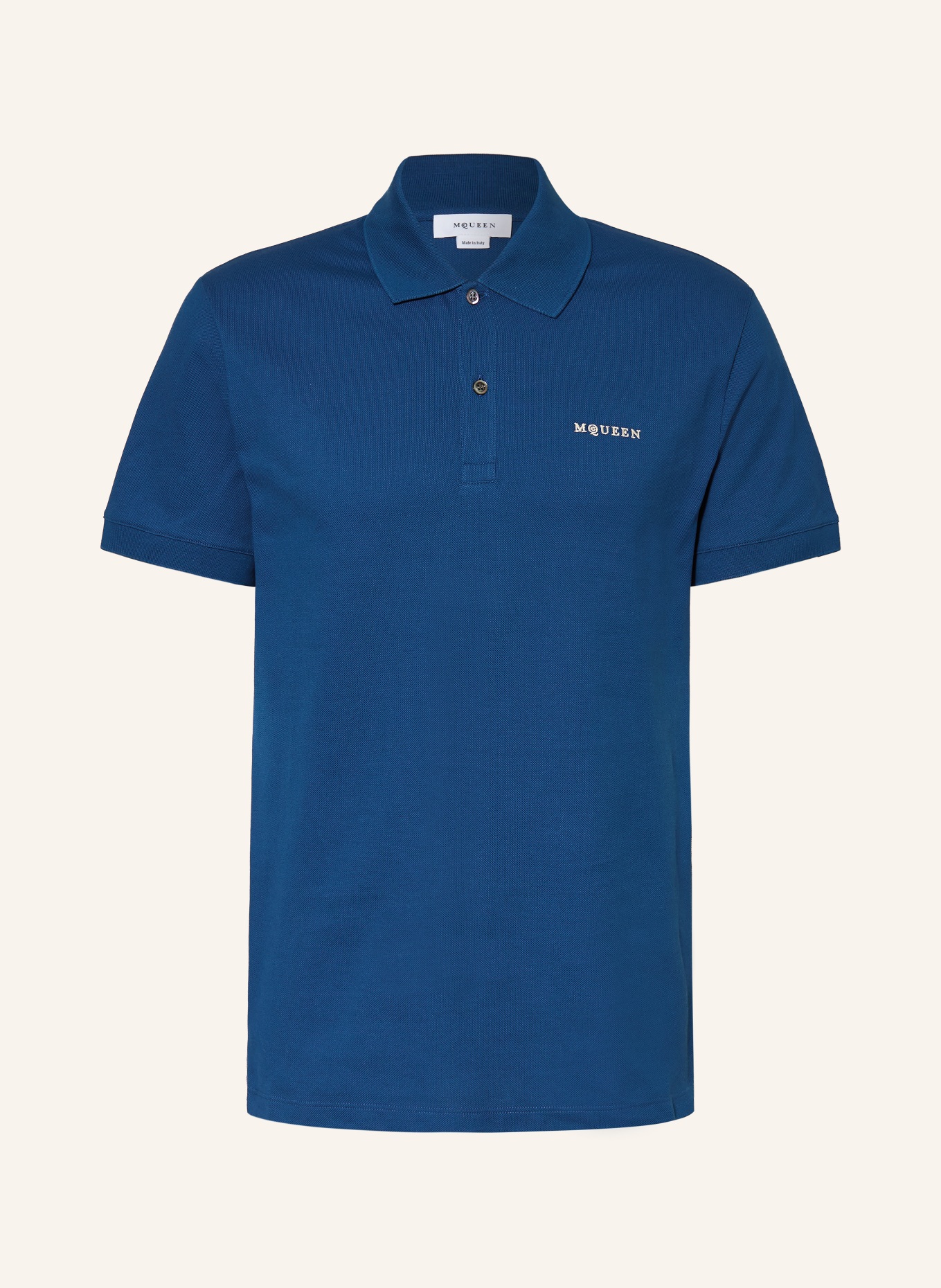 McQUEEN Piqué-Poloshirt: BLAU
