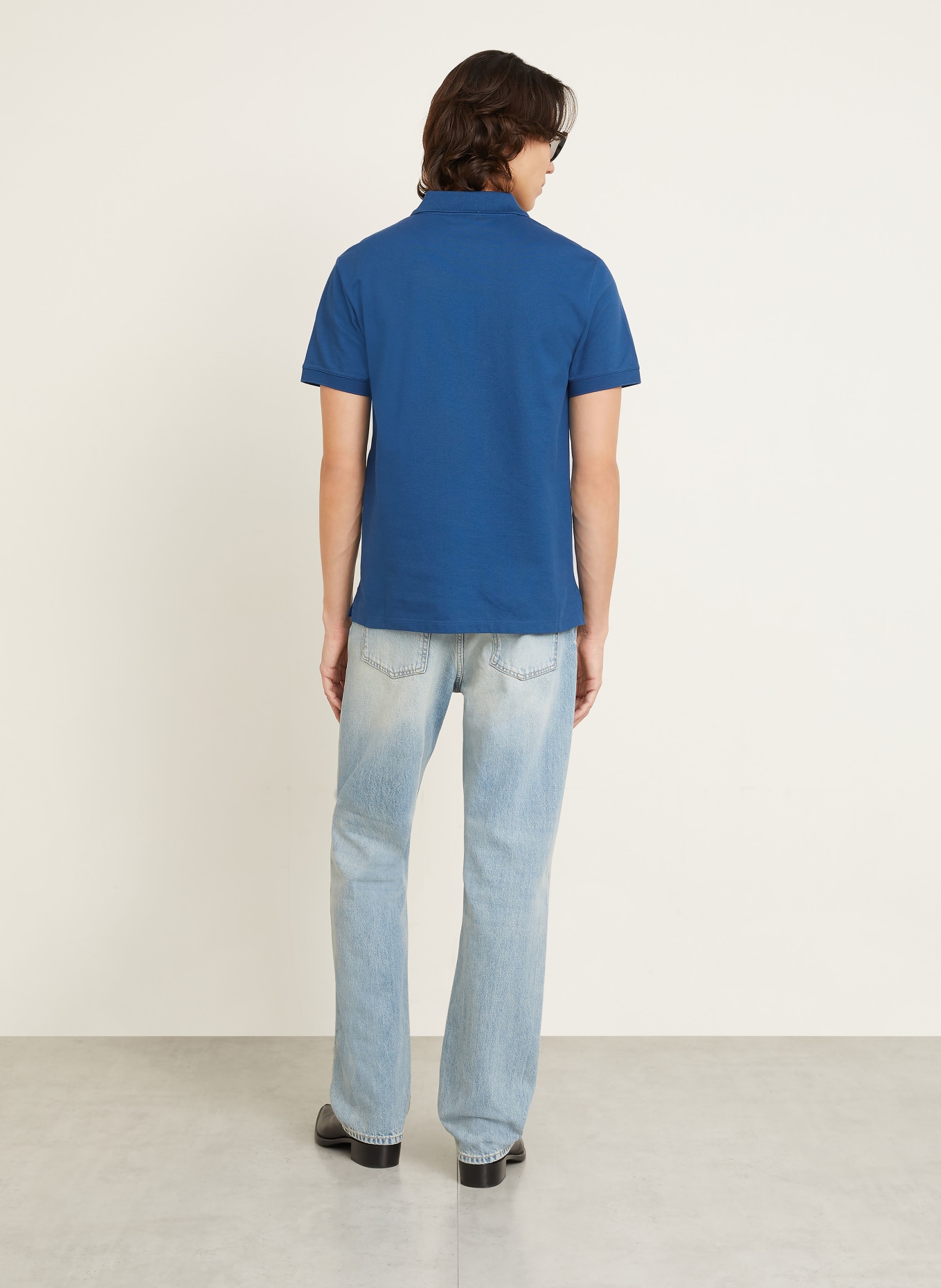 McQUEEN Piqué-Poloshirt: BLAU