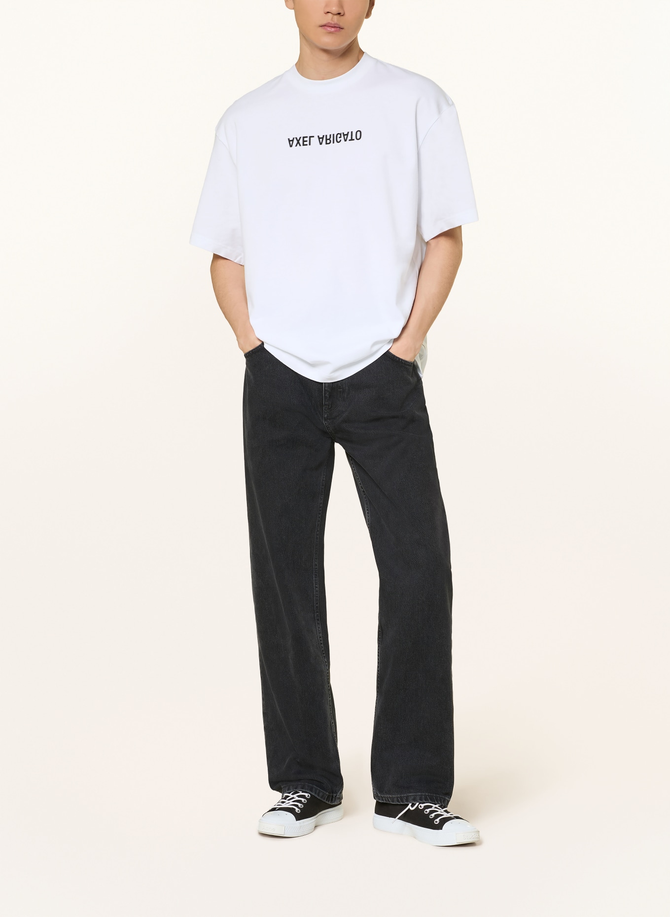 AXEL ARIGATO Koszulka DISTORT: BIAŁY