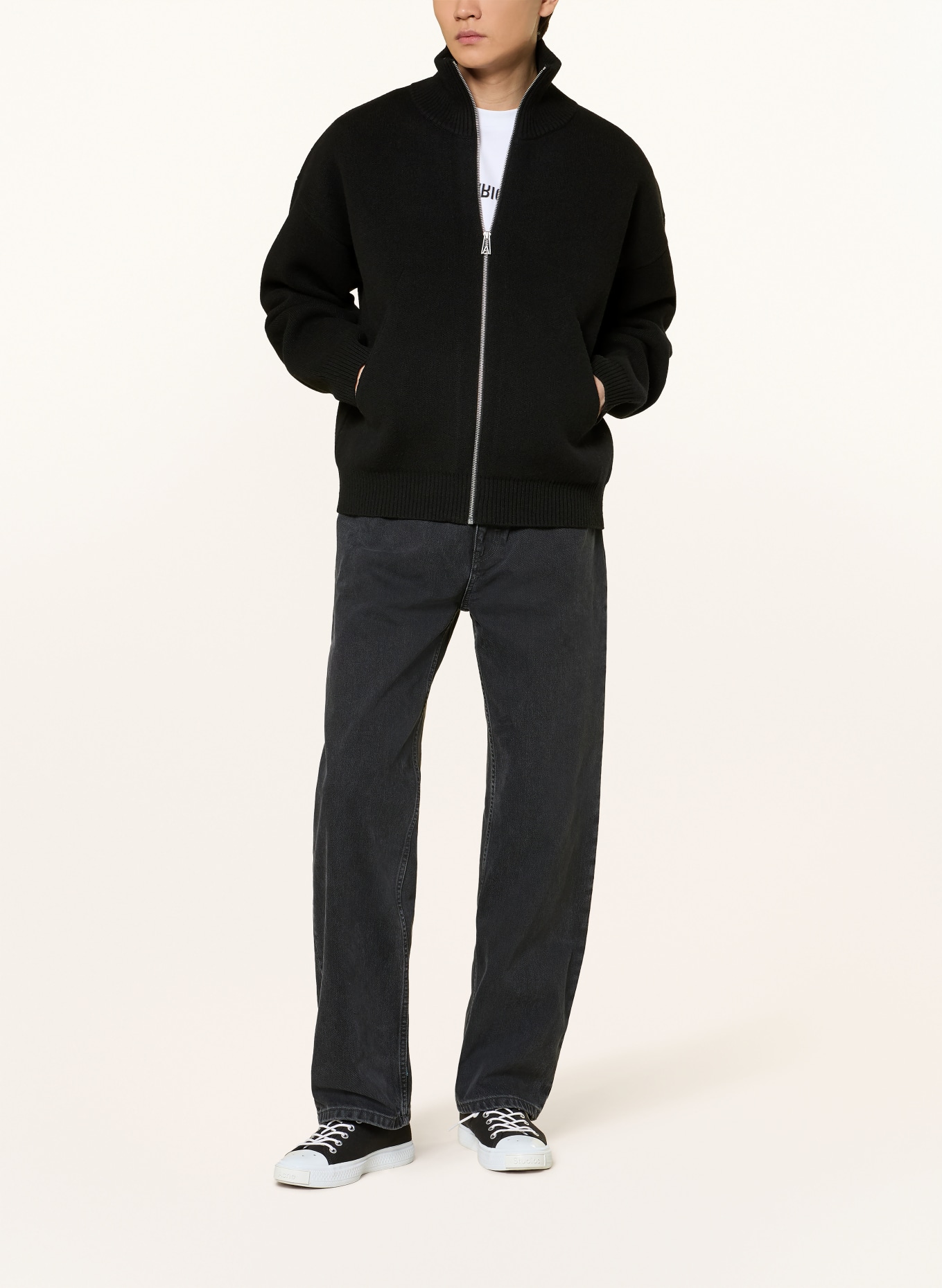 AXEL ARIGATO Strickjacke CORE: SCHWARZ