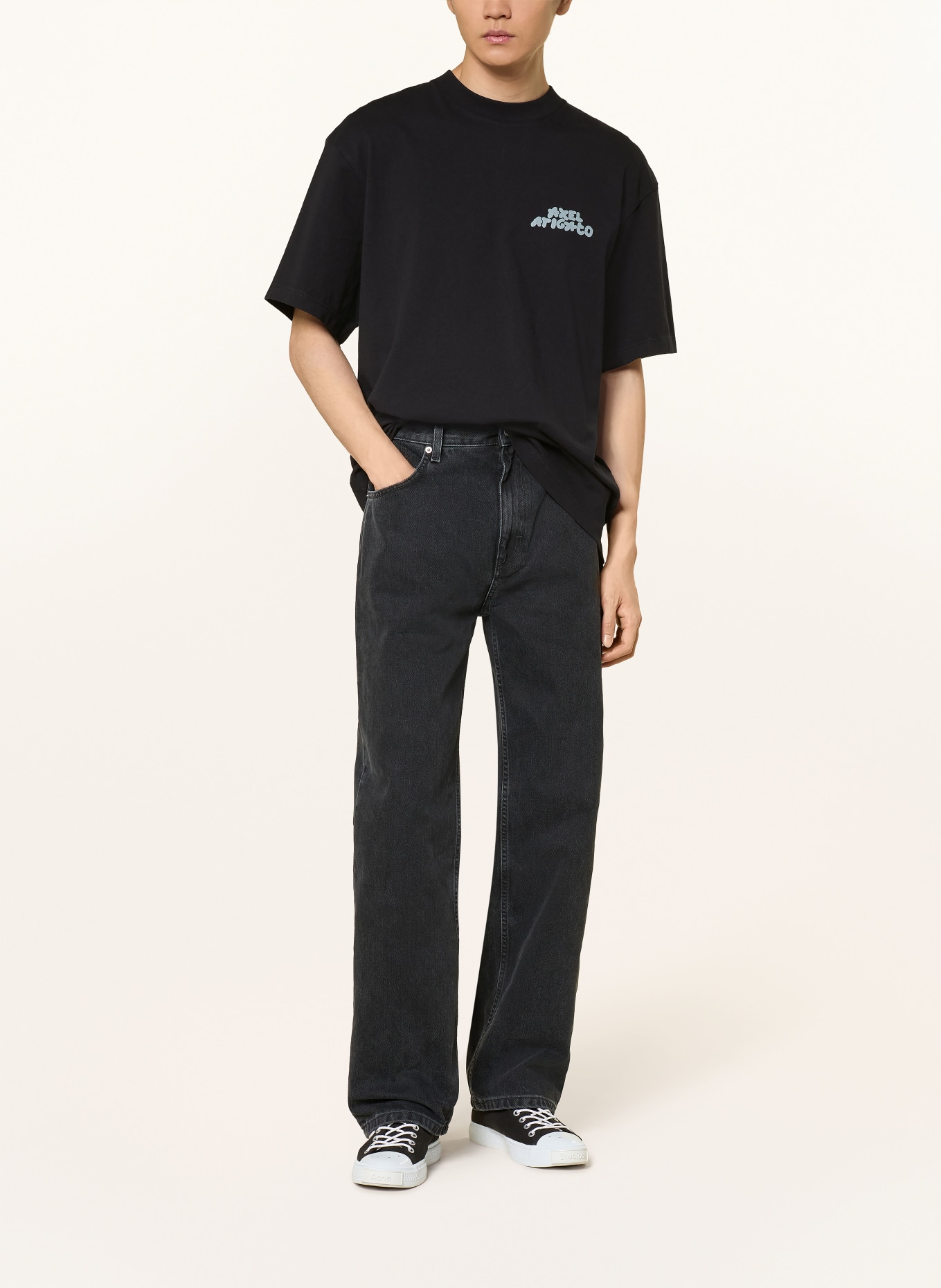 AXEL ARIGATO Tričko SOREN: ČERNÁ