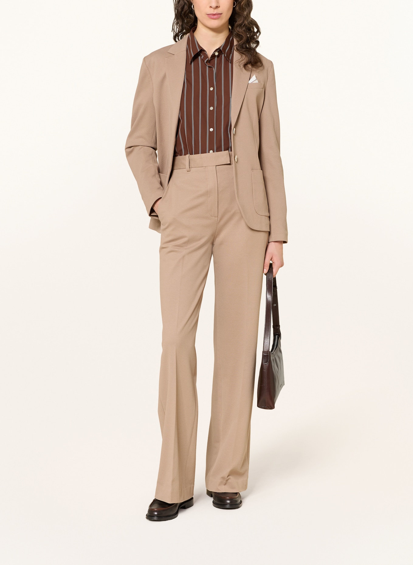 CIRCOLO 1901 Spodnie z materiału typu marlene: JASNOBRĄZOWY