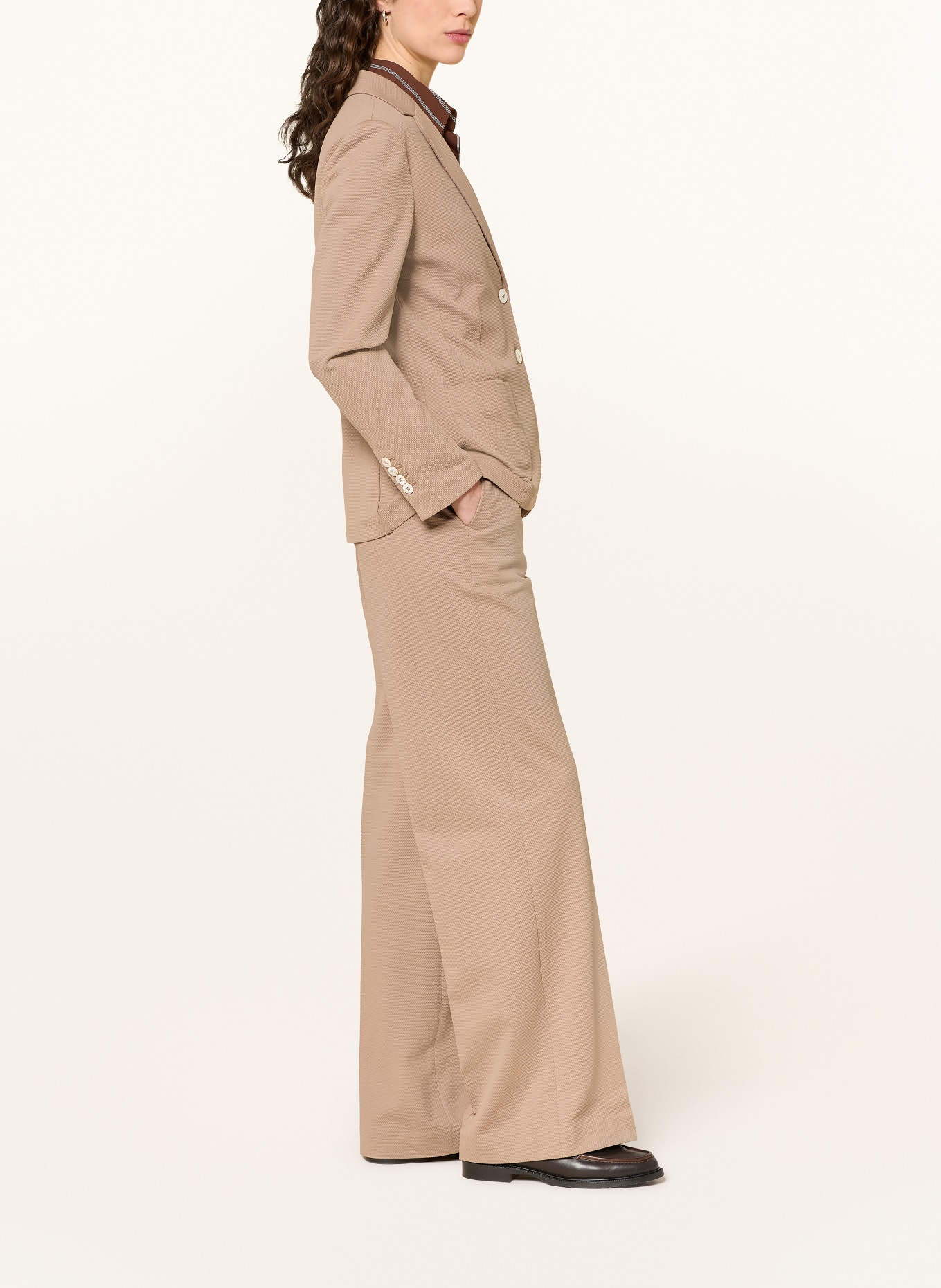 CIRCOLO 1901 Spodnie z materiału typu marlene: JASNOBRĄZOWY