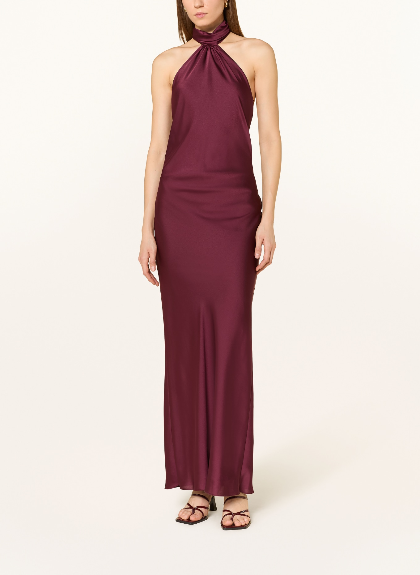 SWING večerní šaty: TMAVĚ ČERVENÁ