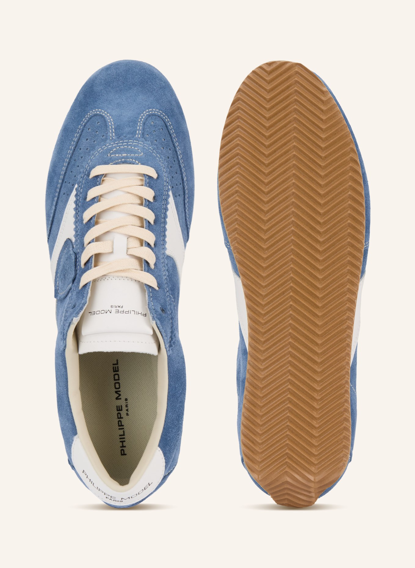 PHILIPPE MODEL PLANCHE sneaker: LIGHT BLUE / WHITE