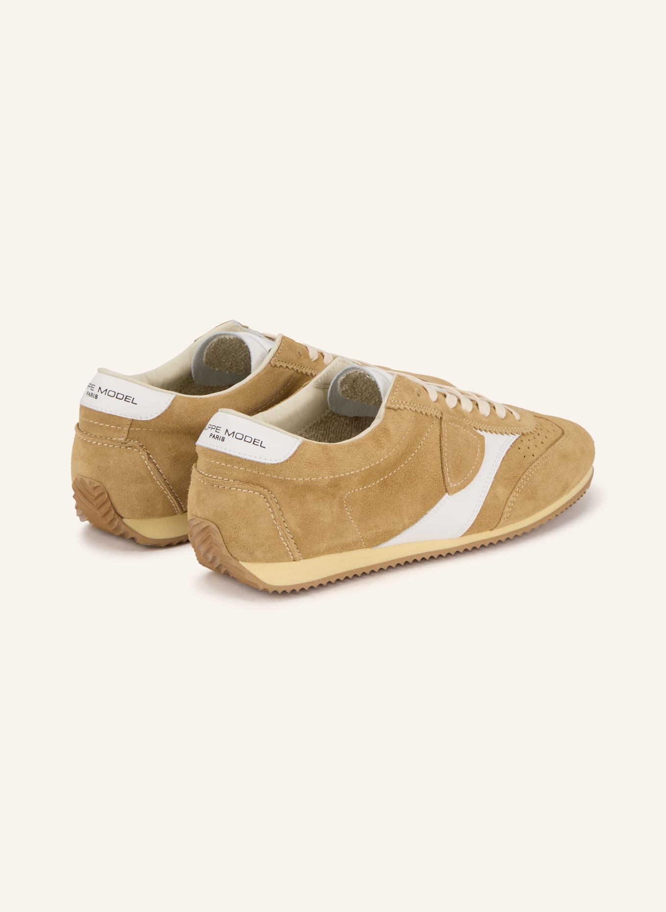 PHILIPPE MODEL PLANCHE sneaker: LIGHT BROWN / WHITE