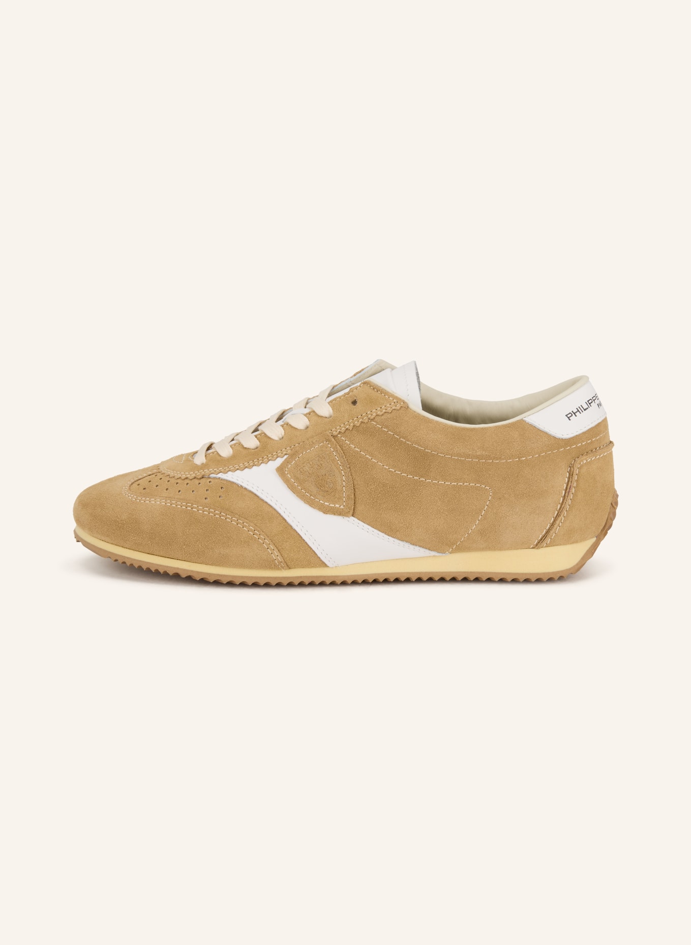 PHILIPPE MODEL PLANCHE sneaker: LIGHT BROWN / WHITE
