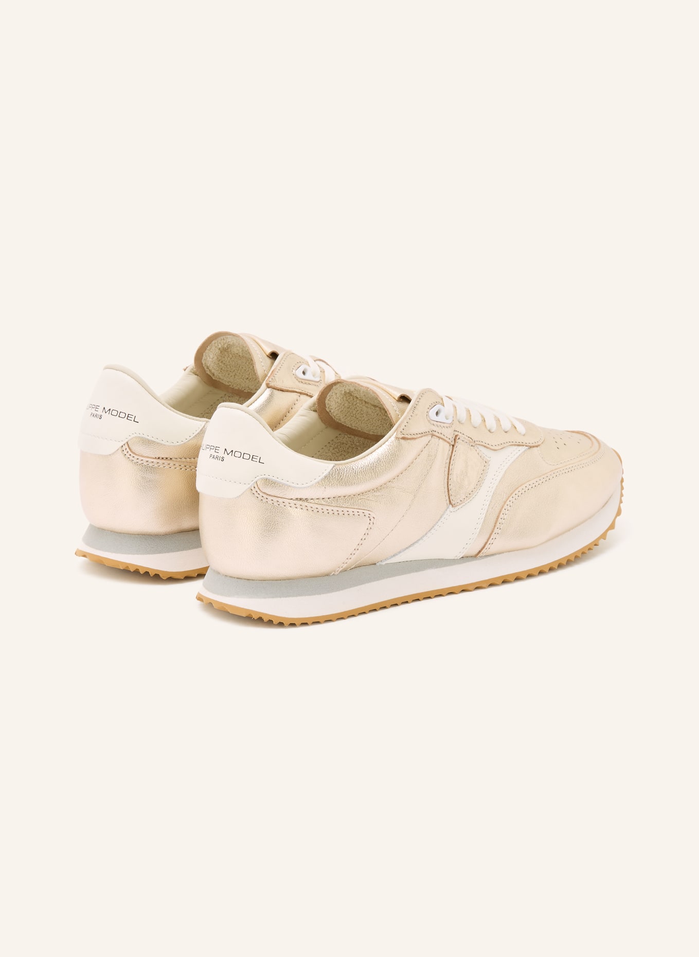 PHILIPPE MODEL BLVILLE LOW sneaker: GOLD / CREAM