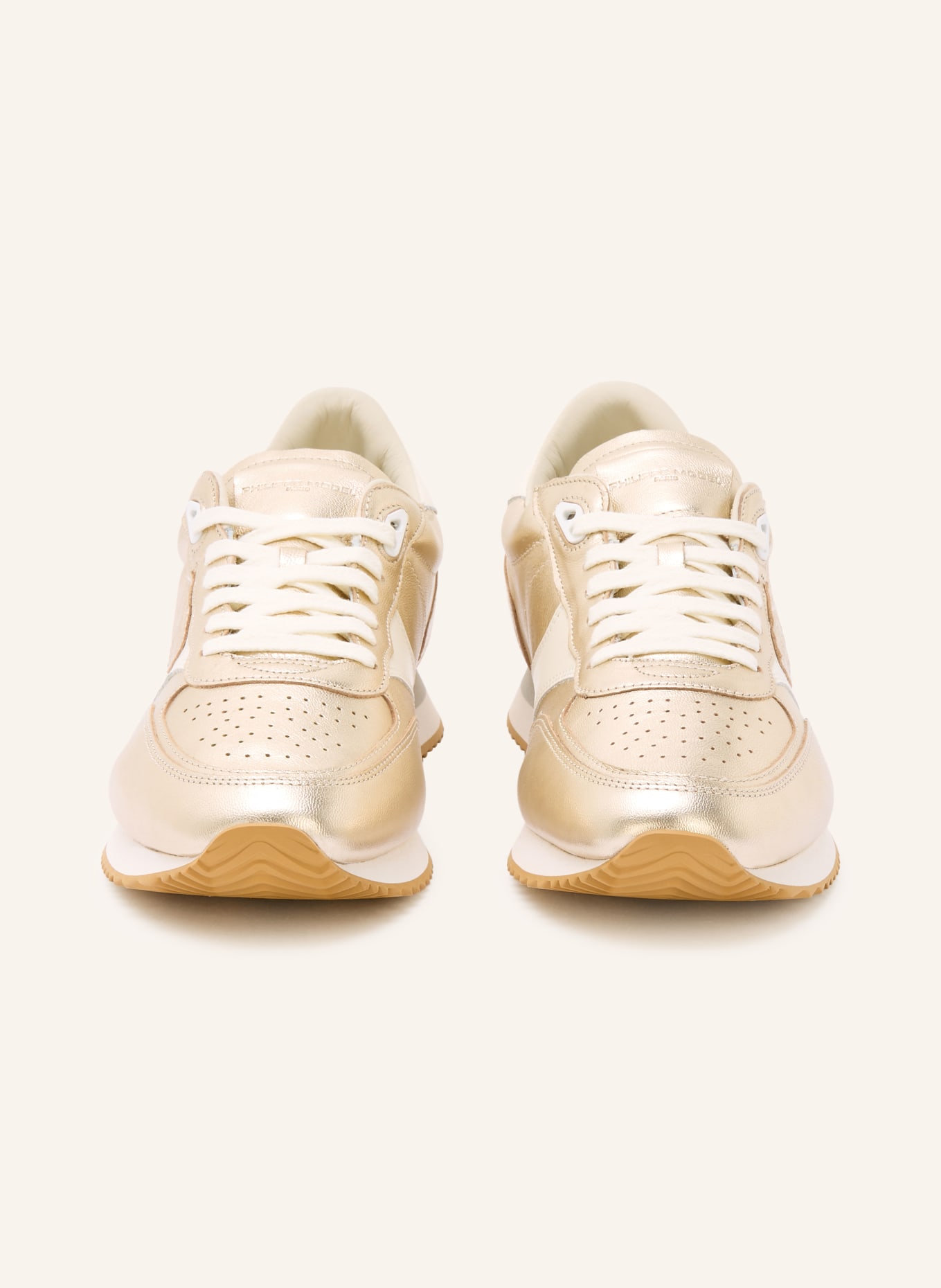 PHILIPPE MODEL BLVILLE LOW sneaker: GOLD / CREAM