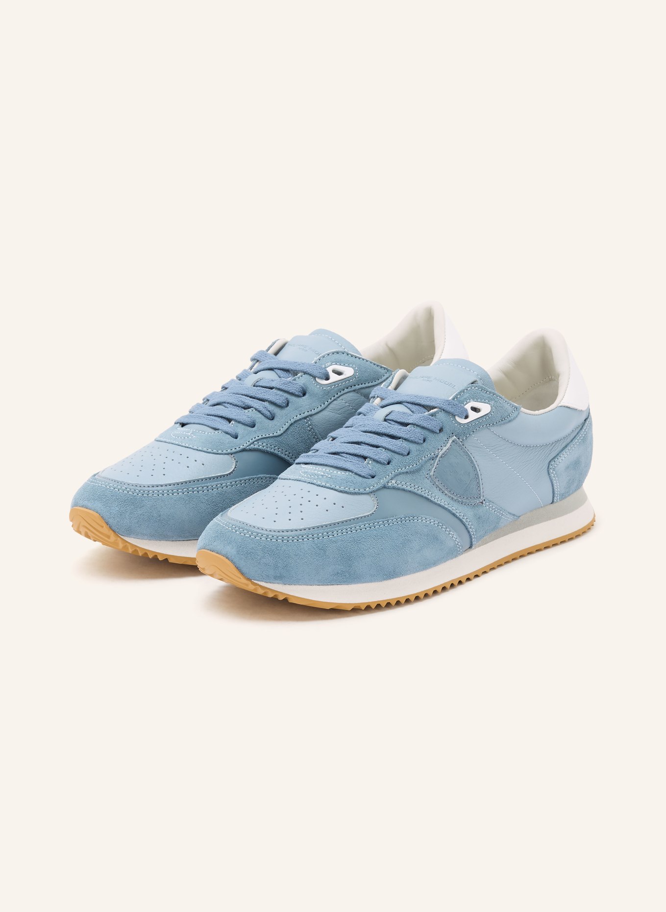 PHILIPPE MODEL BLVILLE LOW sneaker: LIGHT BLUE / WHITE