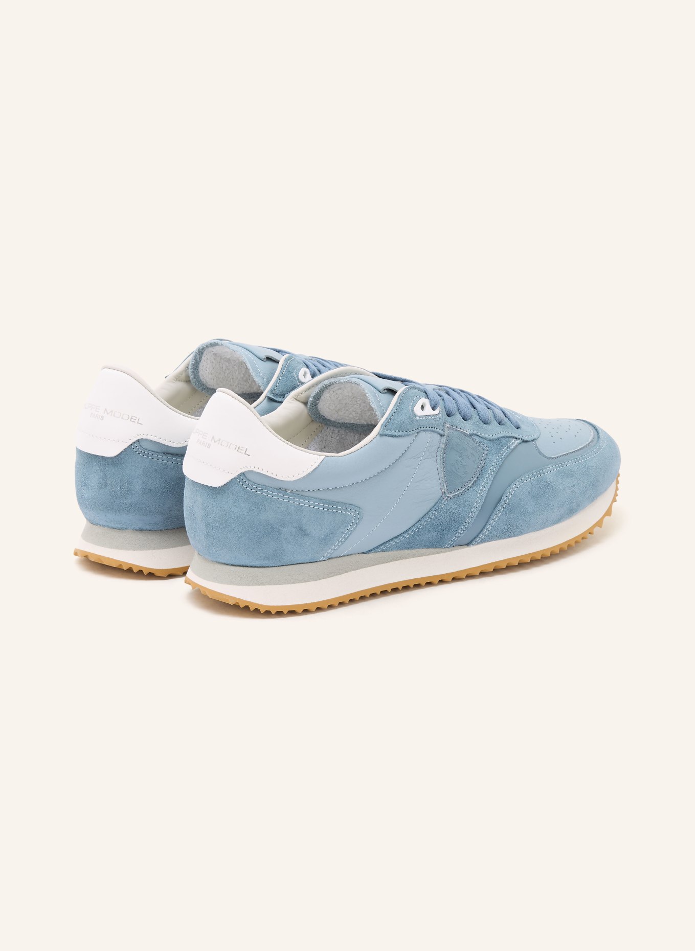 PHILIPPE MODEL BLVILLE LOW sneaker: LIGHT BLUE / WHITE
