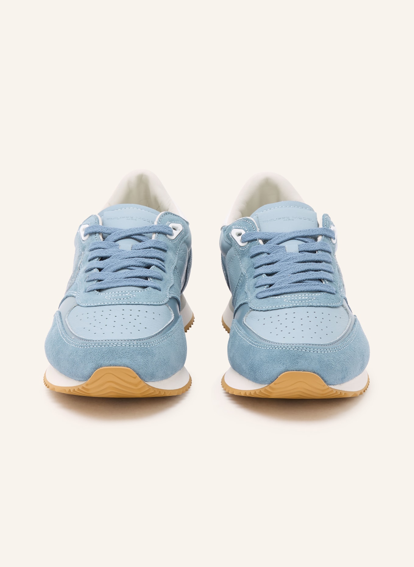 PHILIPPE MODEL BLVILLE LOW sneaker: LIGHT BLUE / WHITE