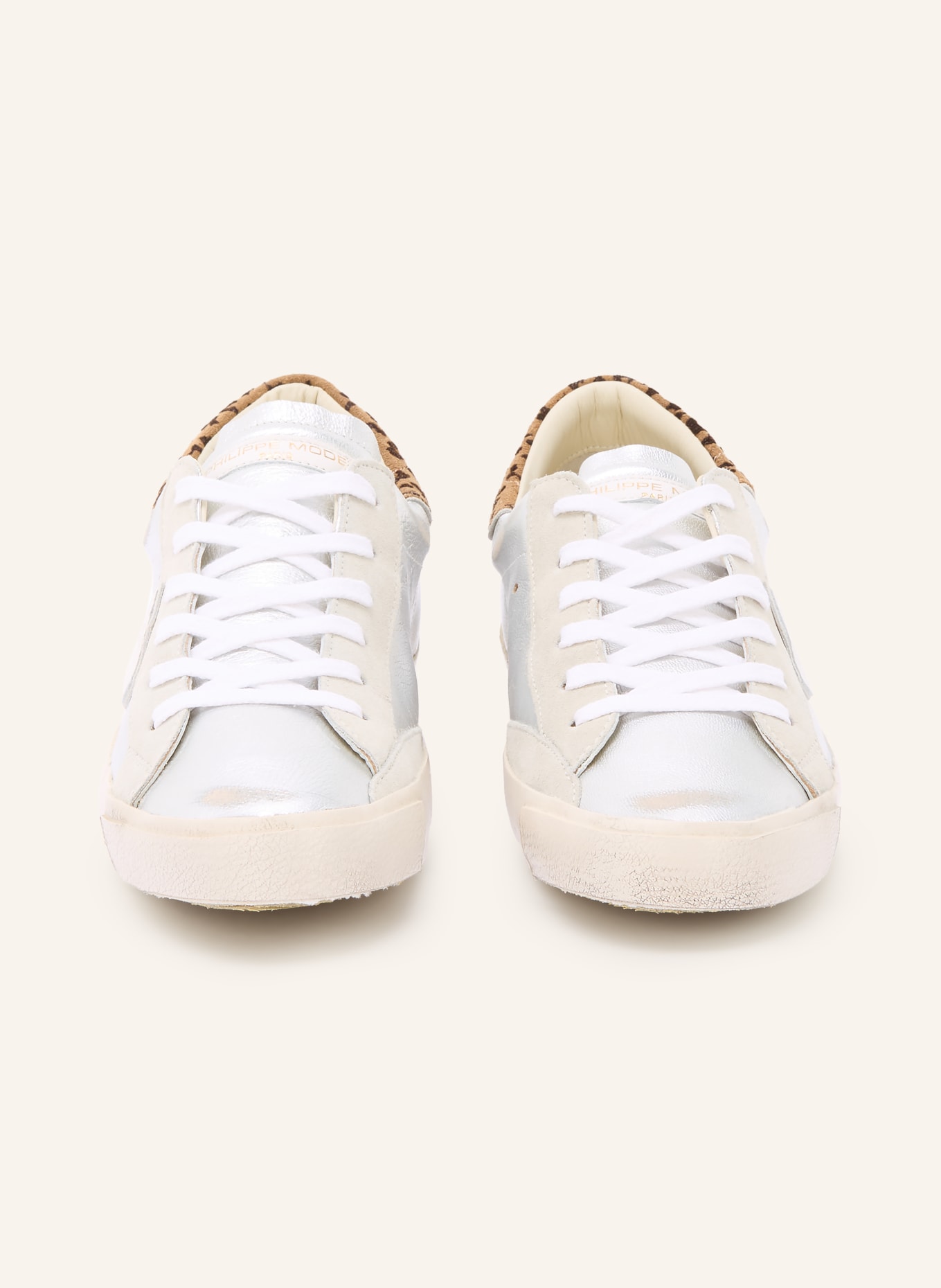 PHILIPPE MODEL Sneaker PRSX: SILBER / BRAUN / GRAU