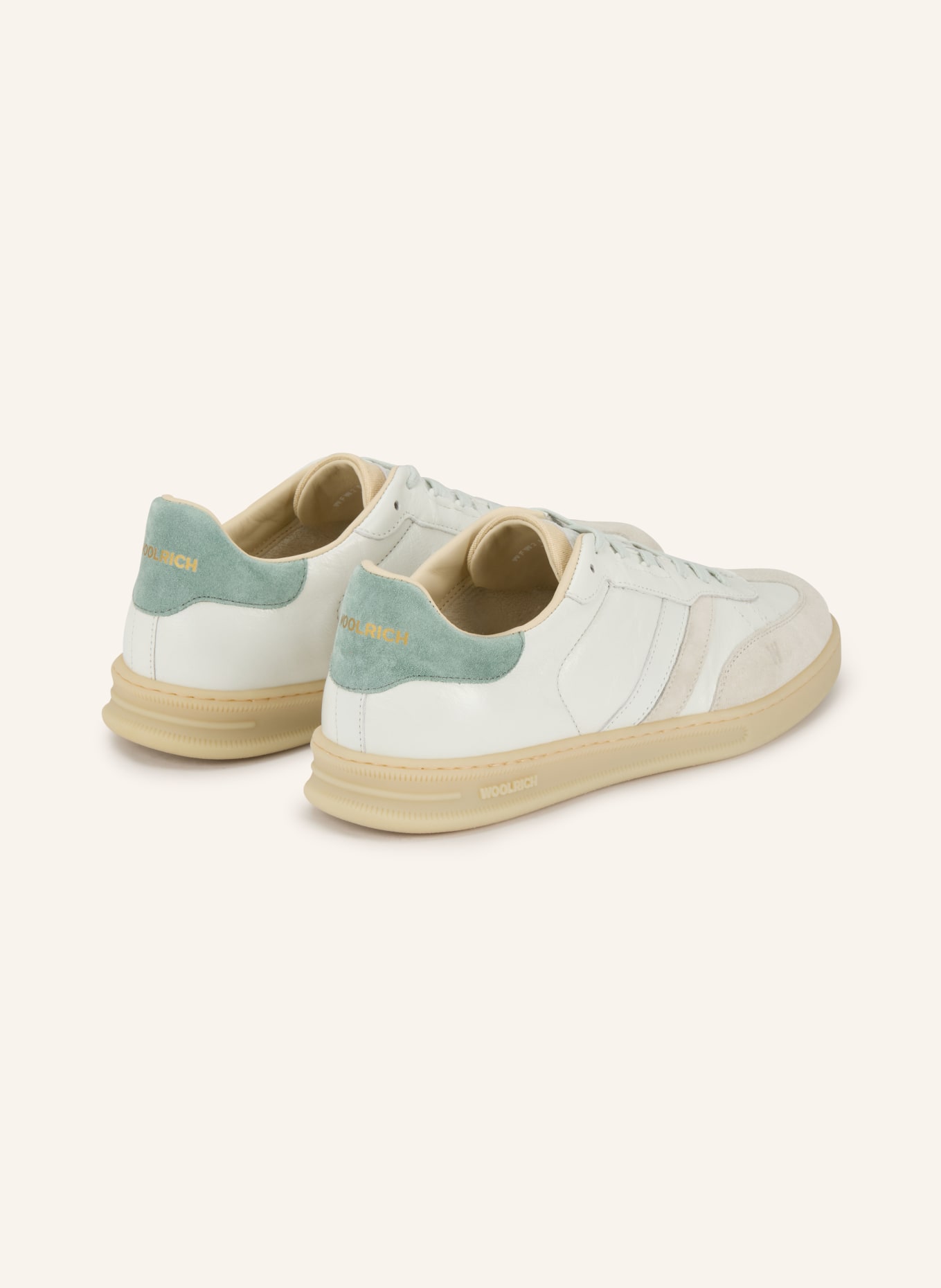 WOOLRICH Sneaker: WEISS / BEIGE / MINT