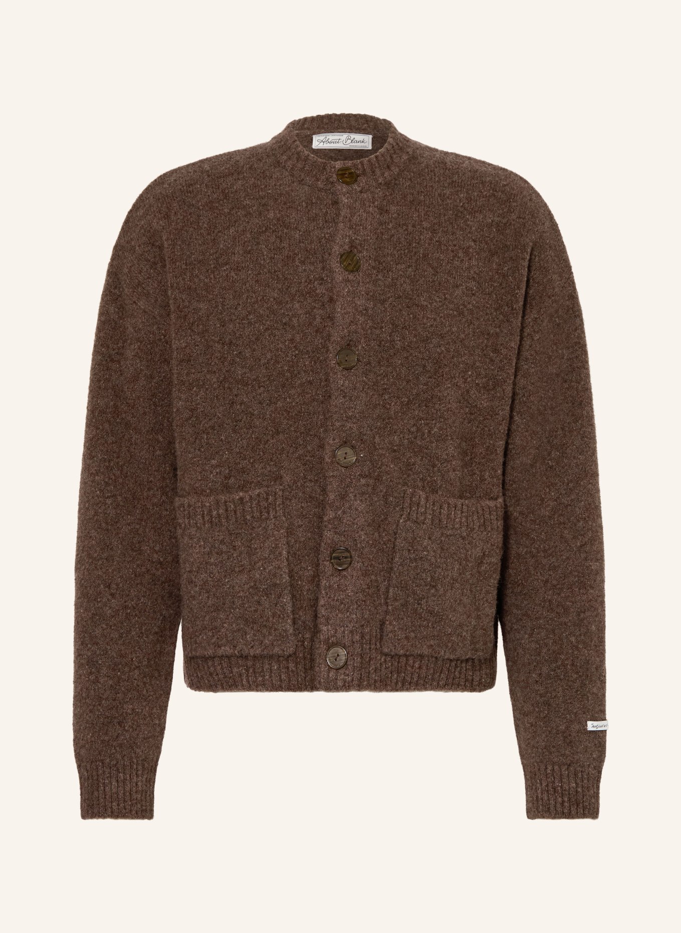 about:blank cardigan: DARK BROWN
