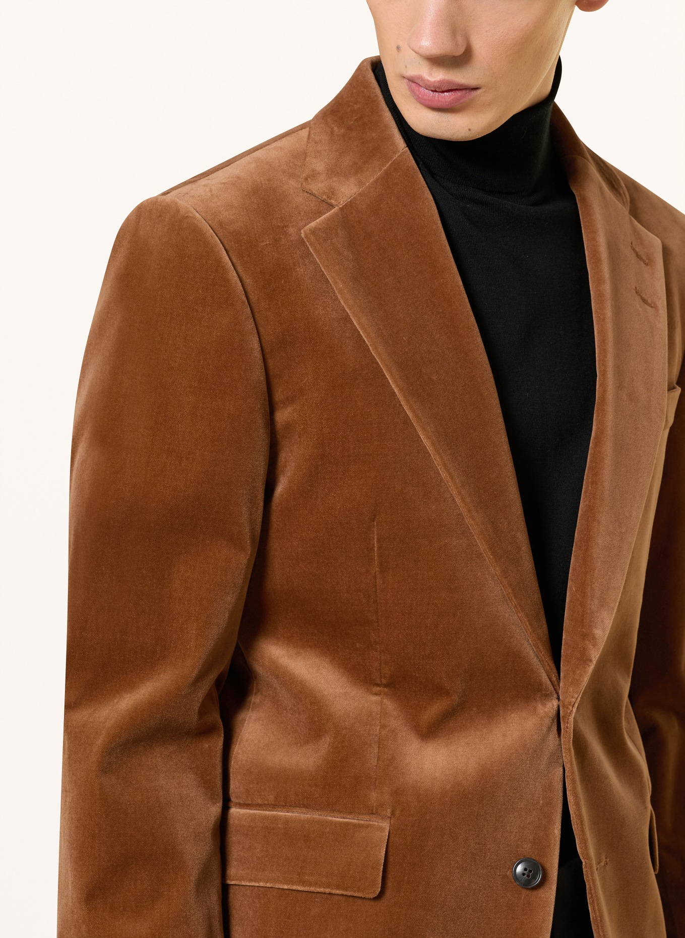 TIGER OF SWEDEN Velvet jacket EASE Extra Slim Fit: BROWN