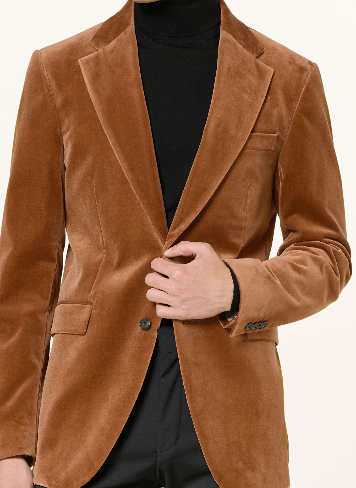 TIGER OF SWEDEN Velvet jacket EASE Extra Slim Fit: BROWN