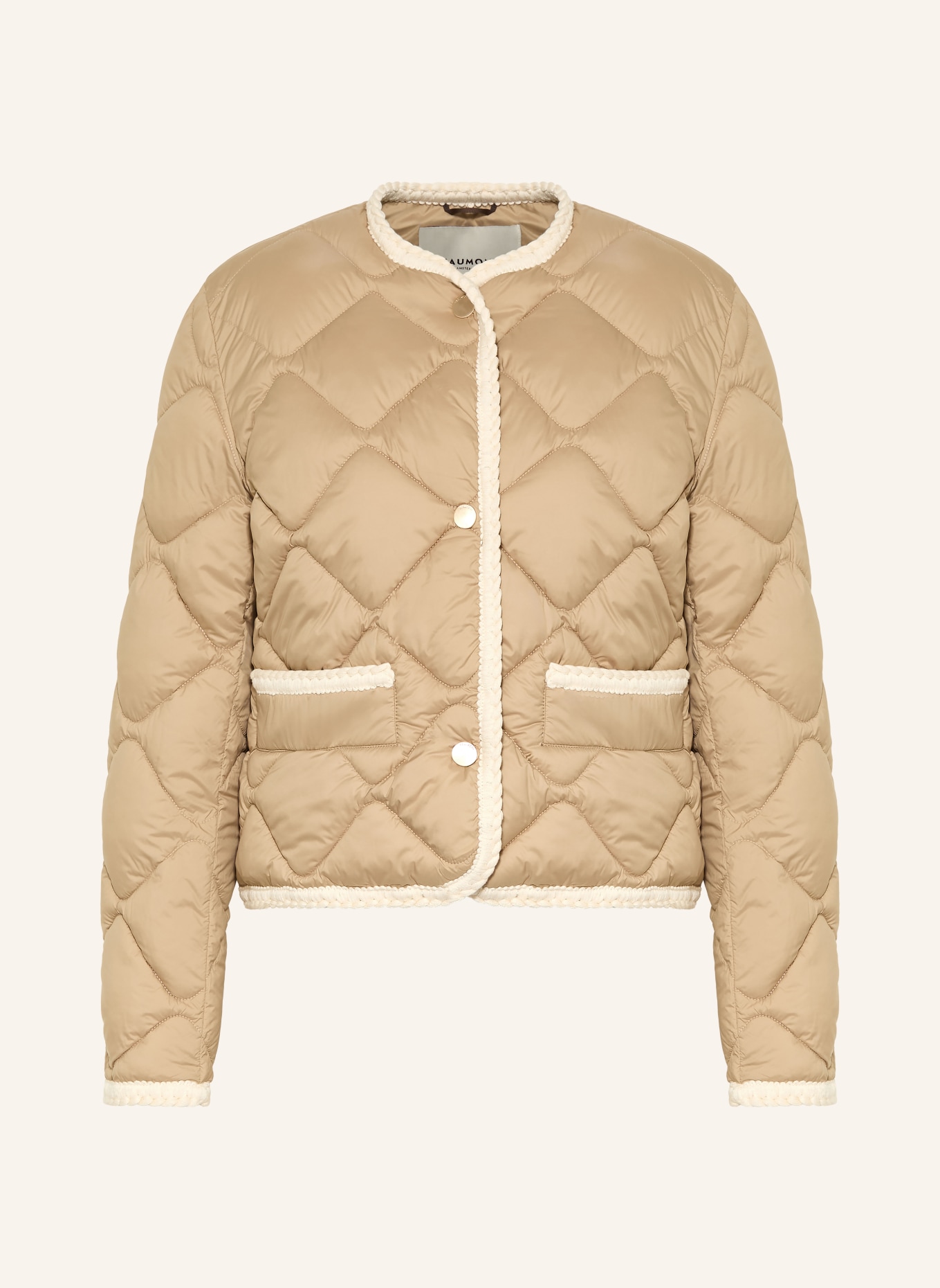 BEAUMONT HEIDI quilted jacket: CAMEL / ECRU