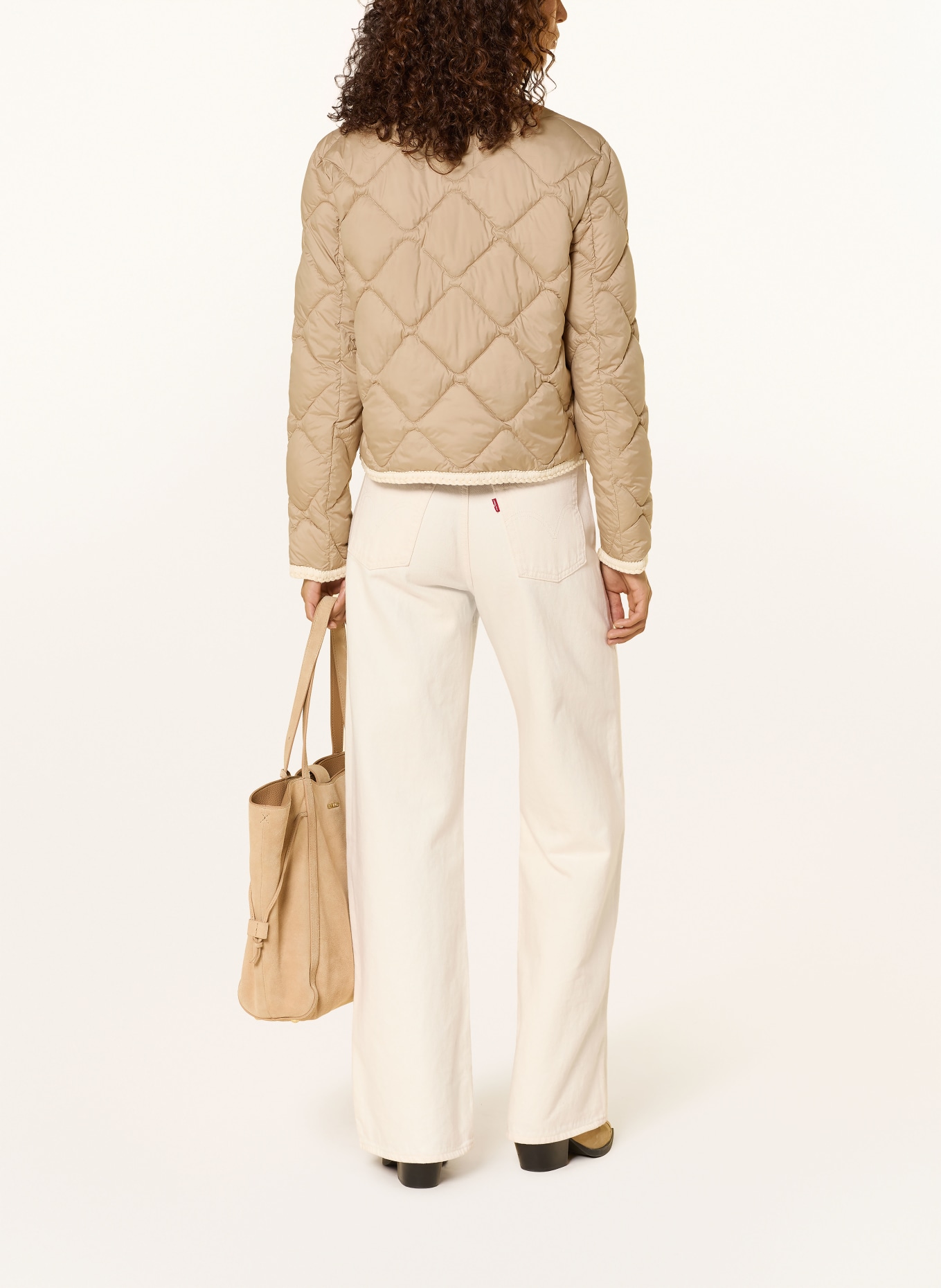 BEAUMONT HEIDI quilted jacket: CAMEL / ECRU