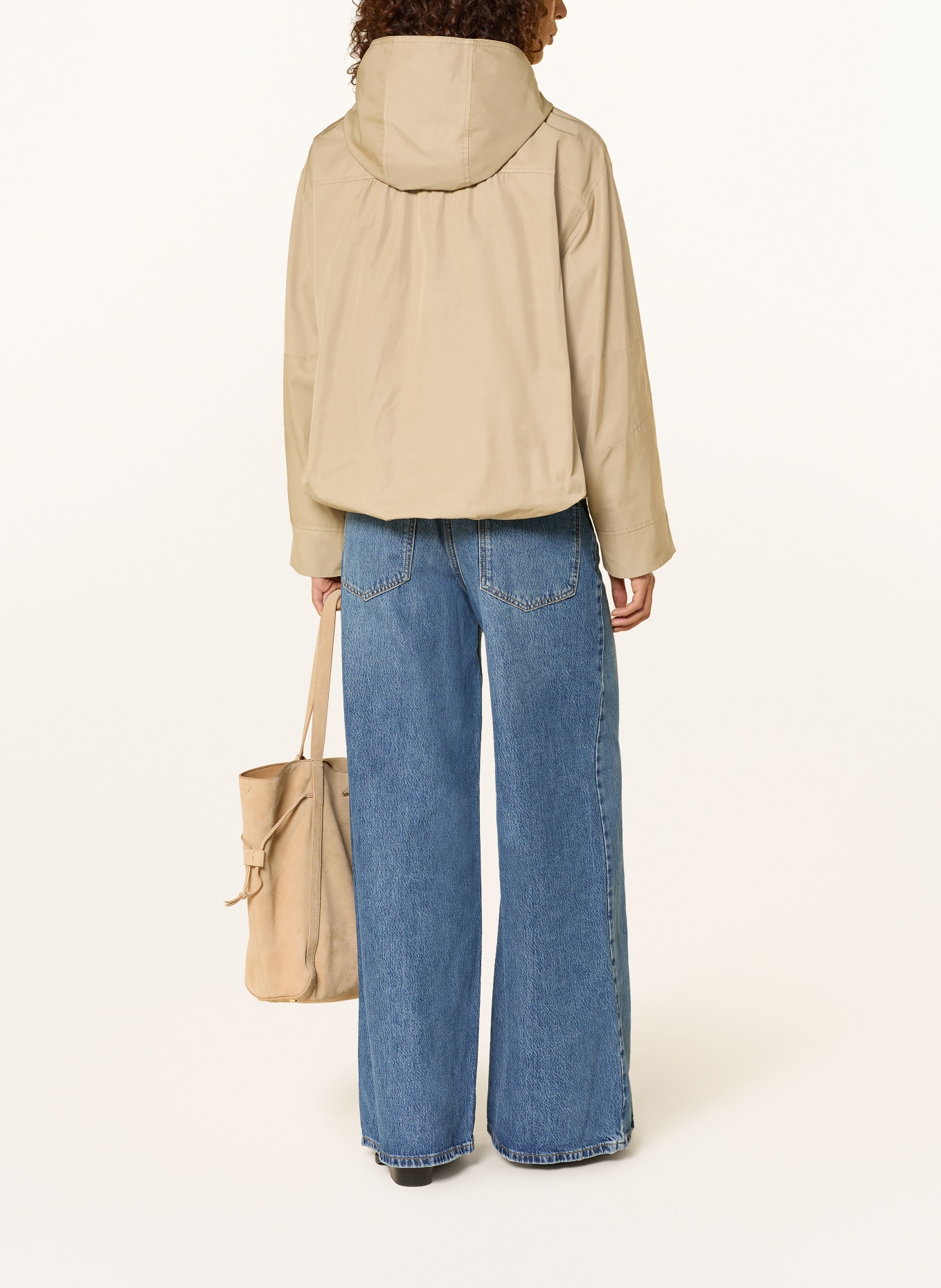 BEAUMONT BIANCA blouson with detachable hood: CAMEL