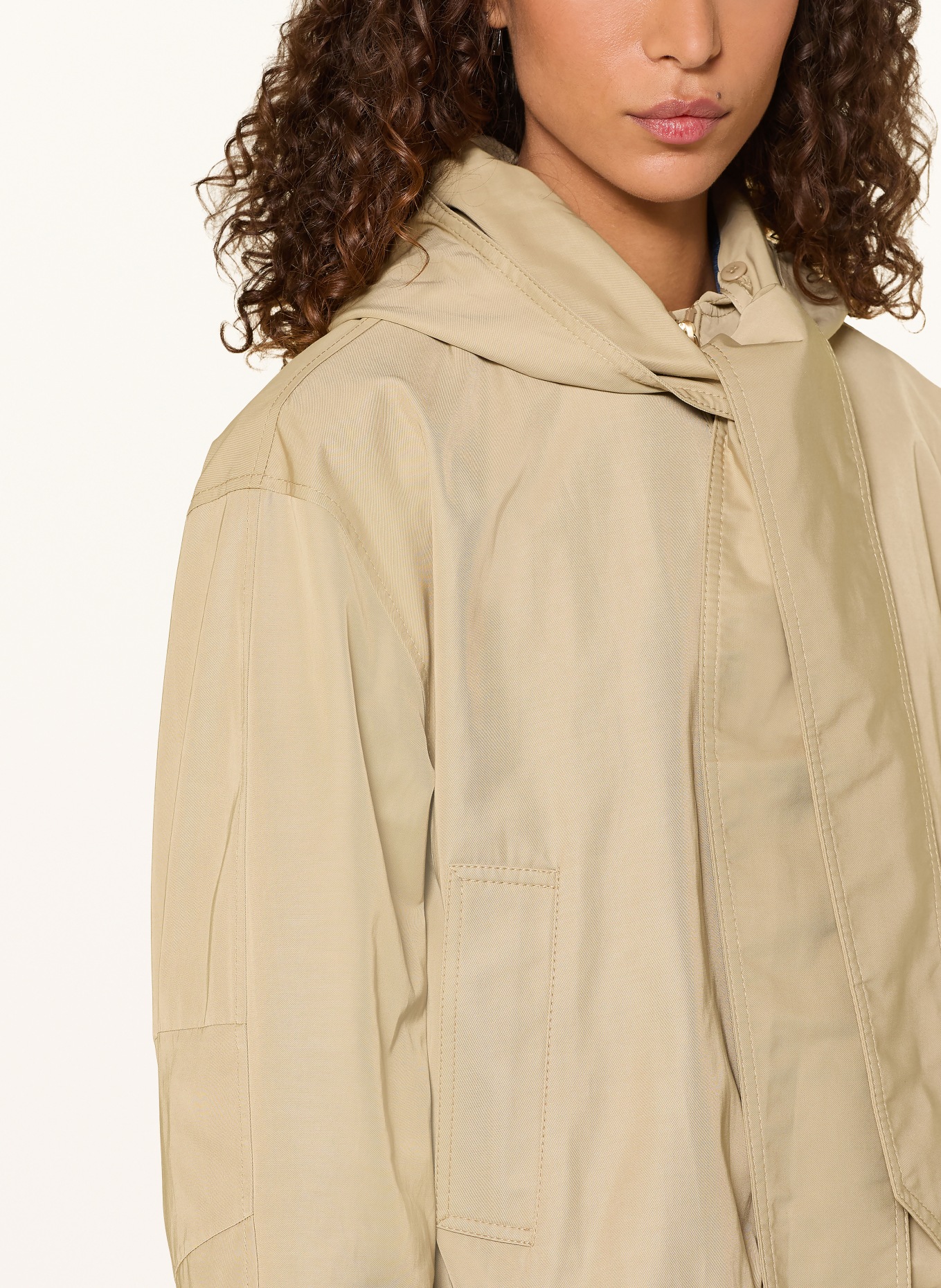 BEAUMONT BIANCA blouson with detachable hood: CAMEL