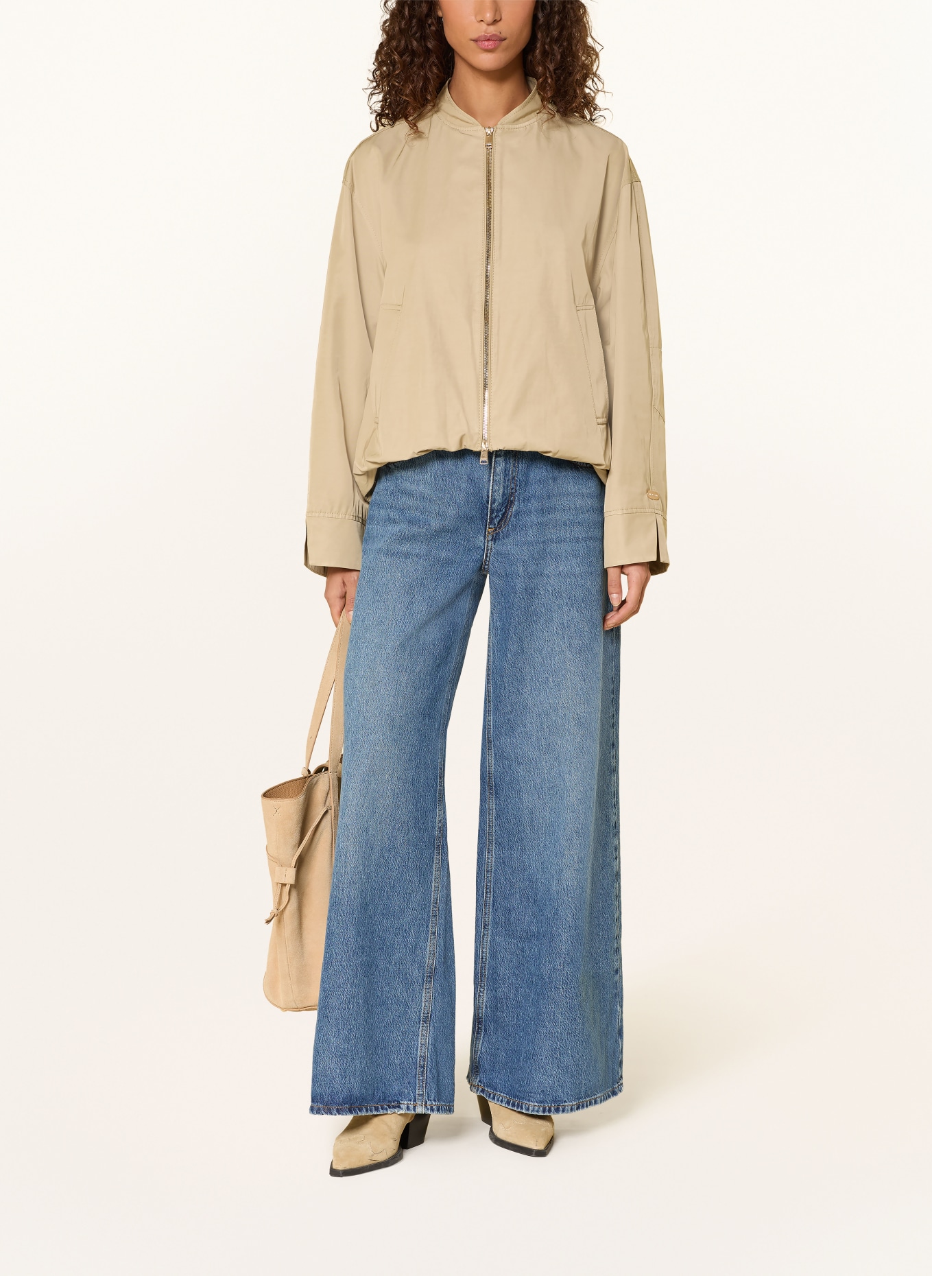 BEAUMONT BIANCA blouson with detachable hood: CAMEL