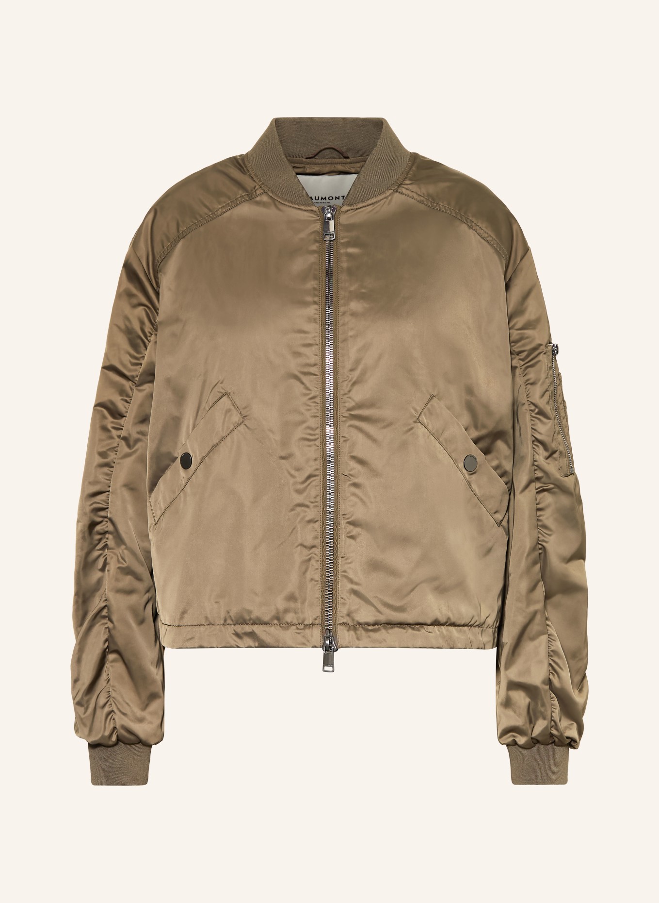 BEAUMONT JODY satin blouson: KHAKI