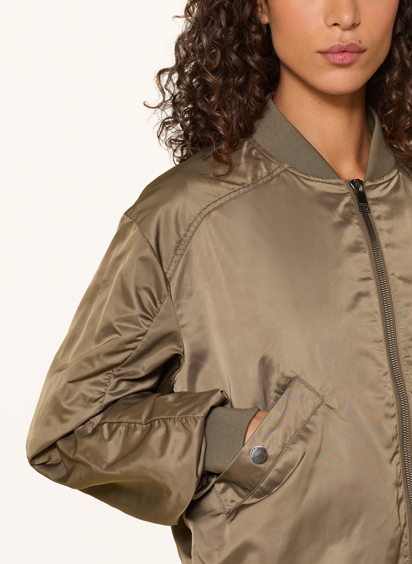 BEAUMONT JODY satin blouson: KHAKI