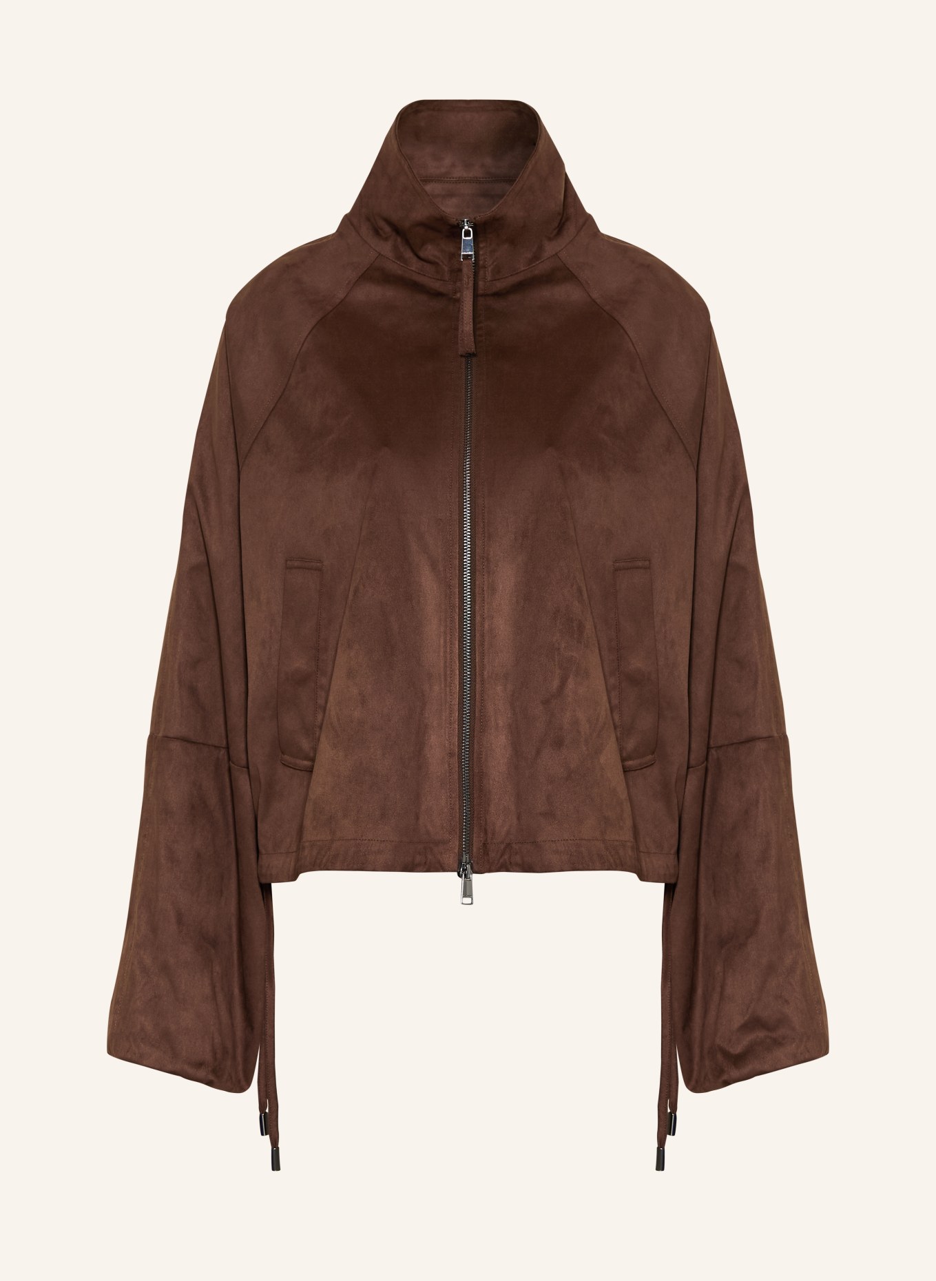 BEAUMONT ERIS leather-look blouson jacket: DARK BROWN